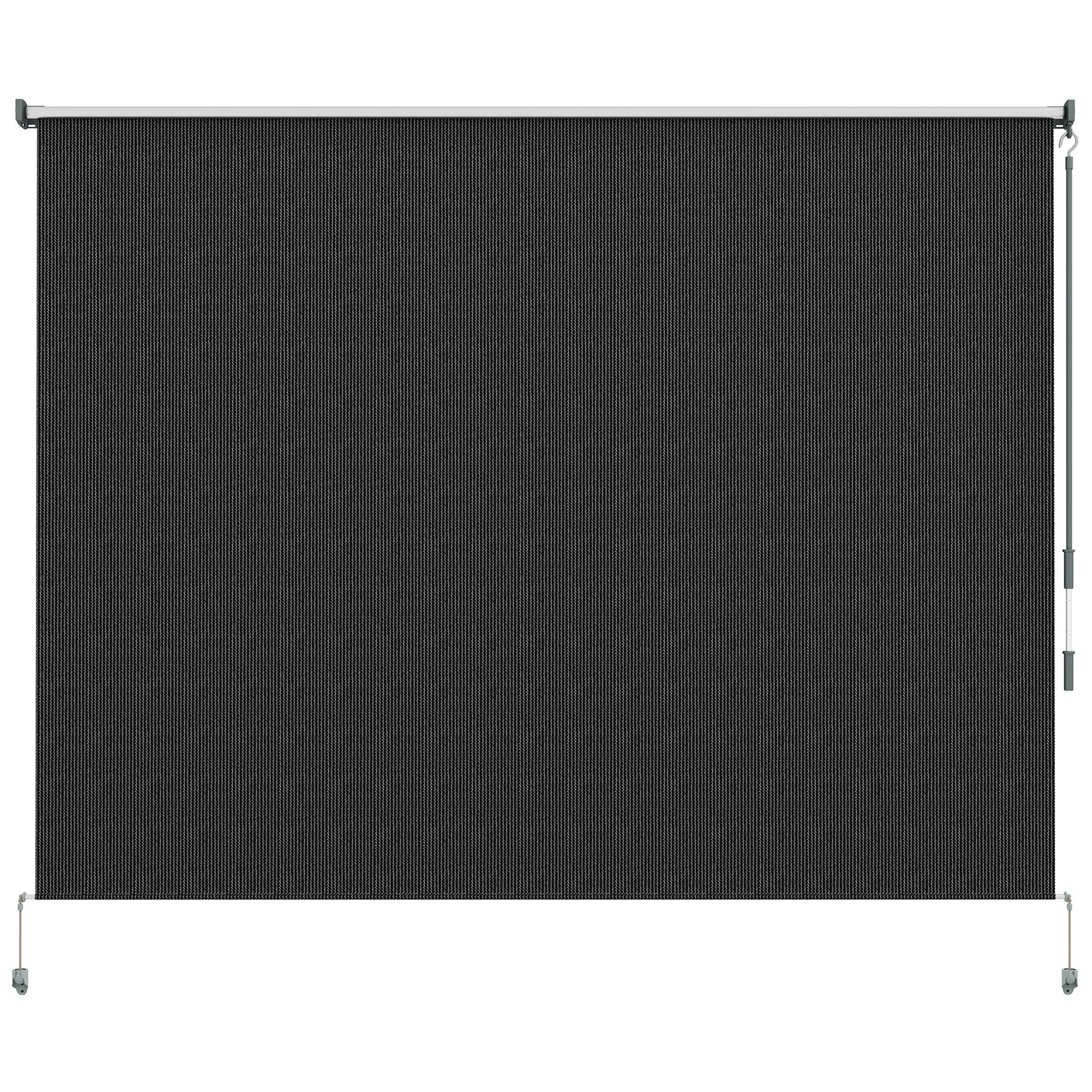 8'W x 6'H Roller Shades for Porch Balcony Gazebo, Black - Image 12