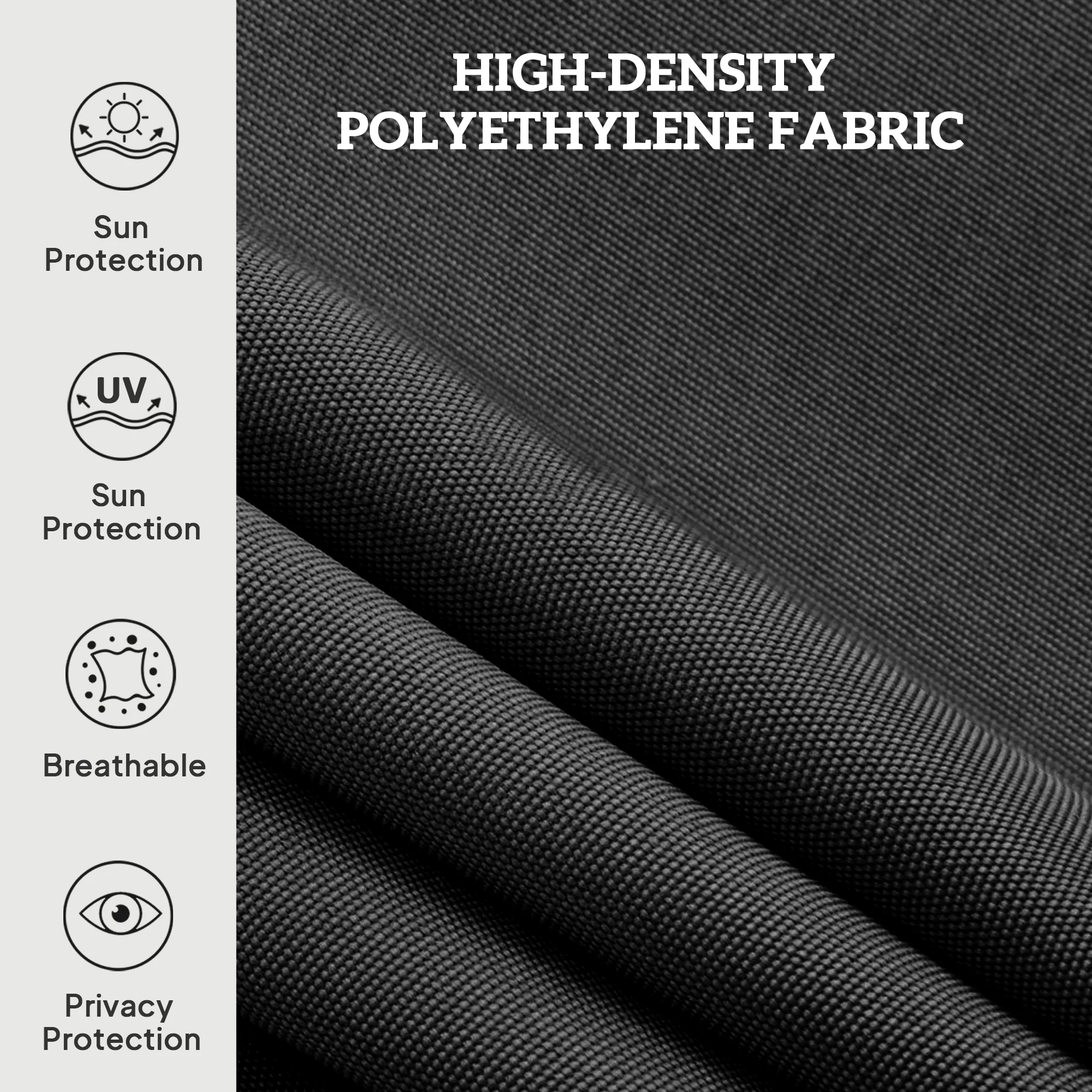 8'W x 6'H Roller Shades for Porch Balcony Gazebo, Black - Image 6