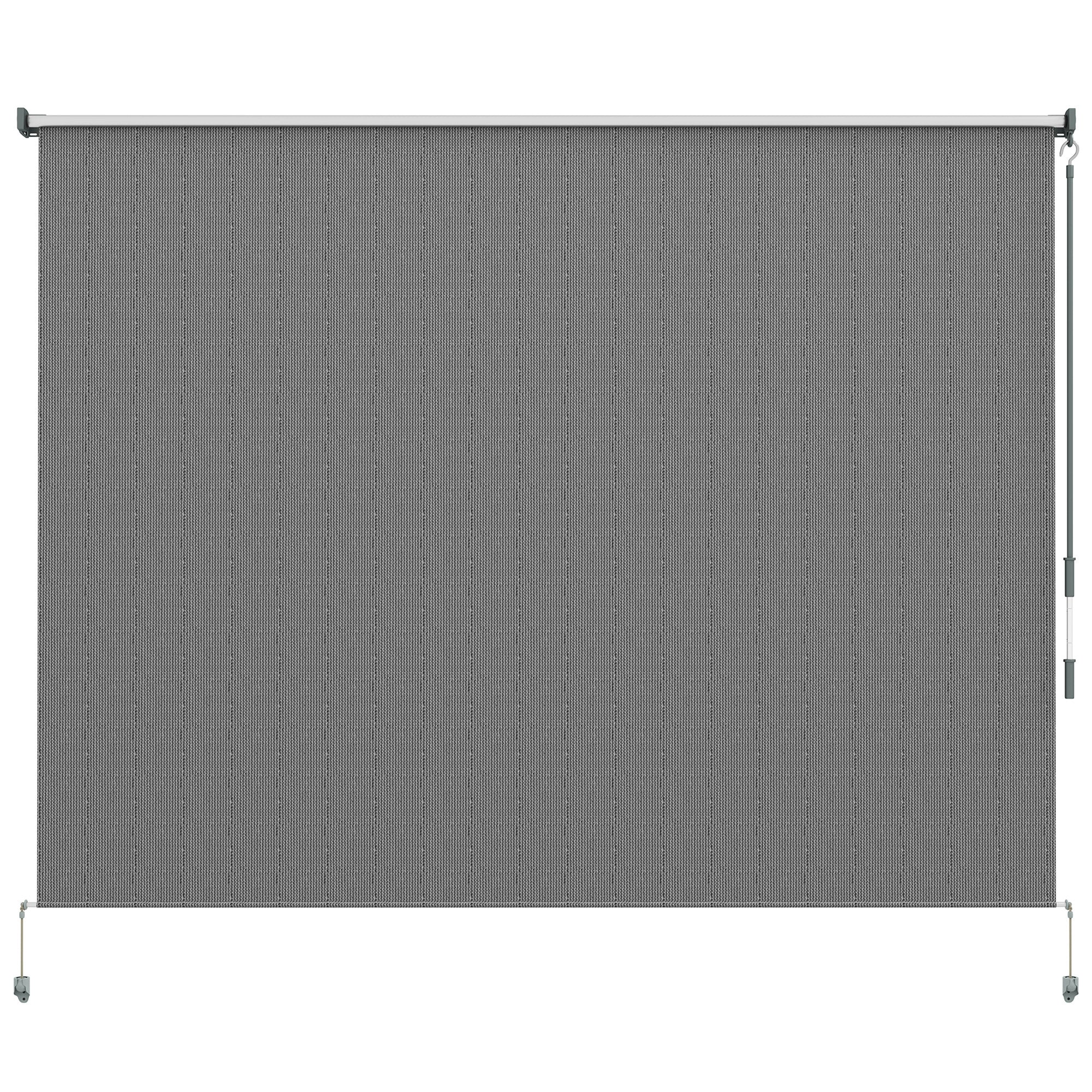 8'W x 6'H Roller Shades for Porch Balcony Gazebo, Dark Grey - Image 12
