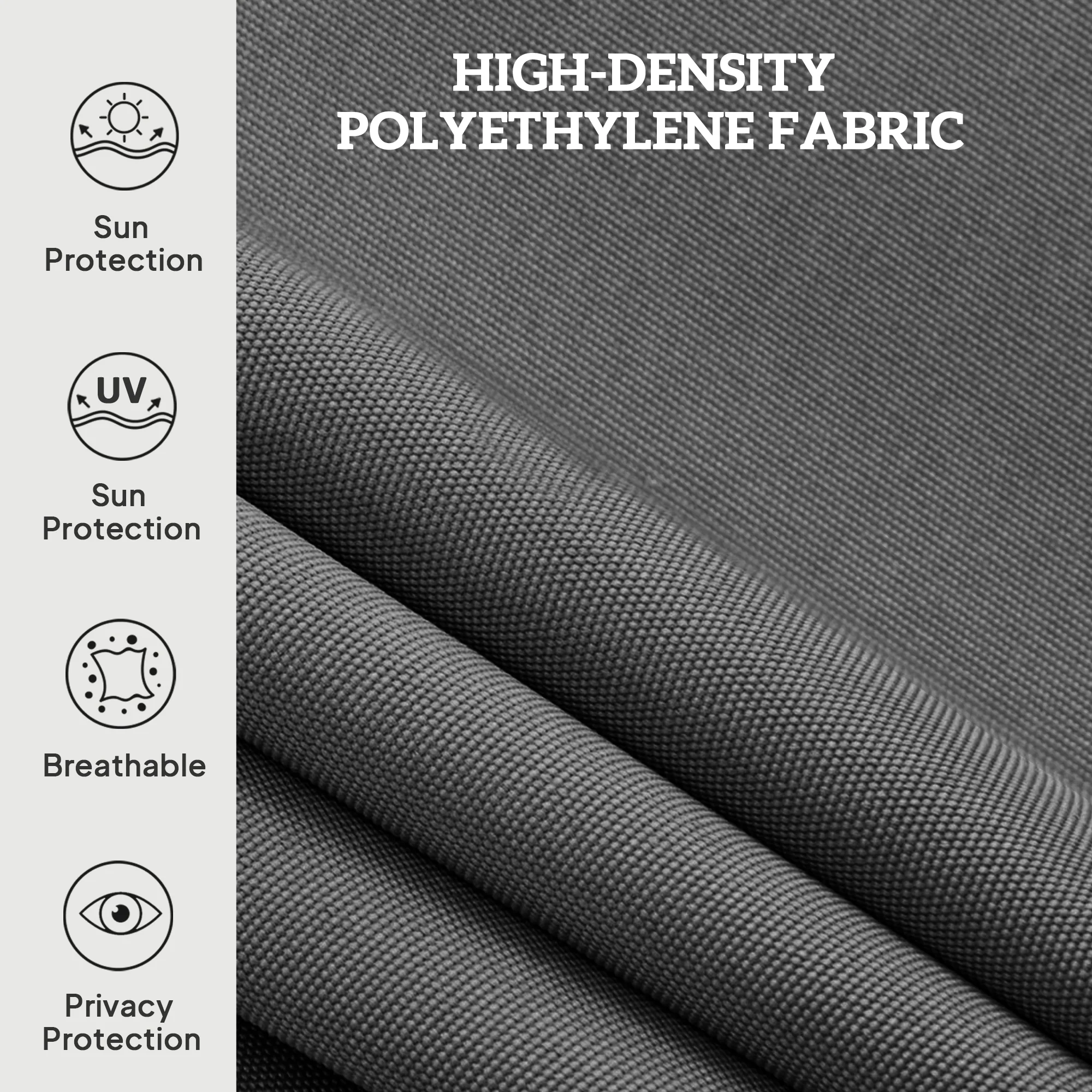 8'W x 6'H Roller Shades for Porch Balcony Gazebo, Dark Grey - Image 6