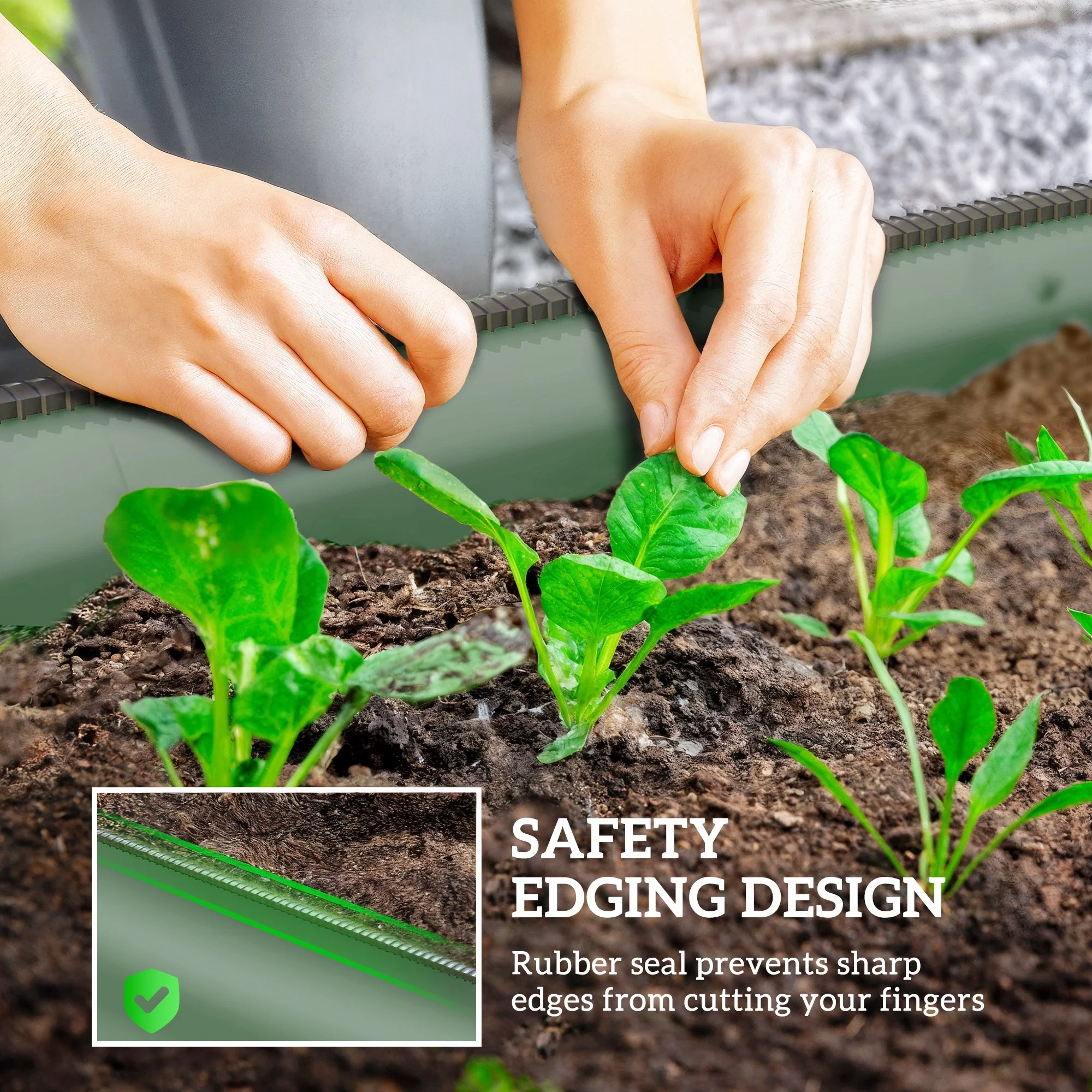 8' x 2' x 1' Galvanized Raised Garden Bed Kit, Green - Image 8