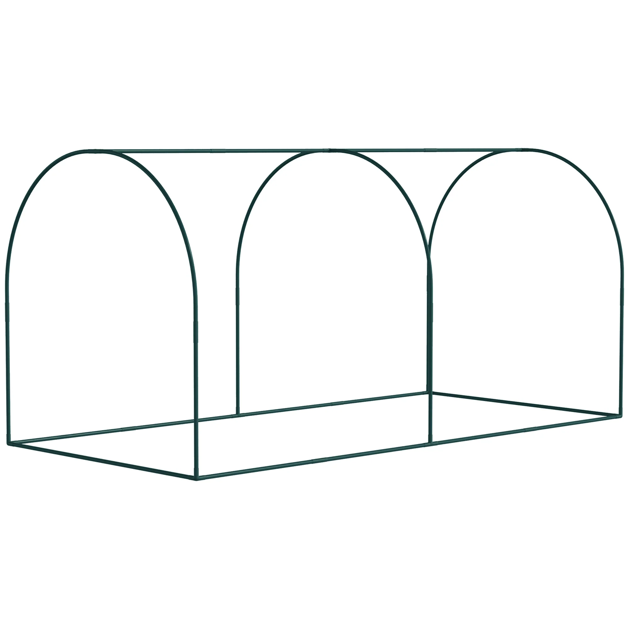 8' x 3' Crop Cage with 2 Zippered Doors & Stakes, Dark Green - Image 11
