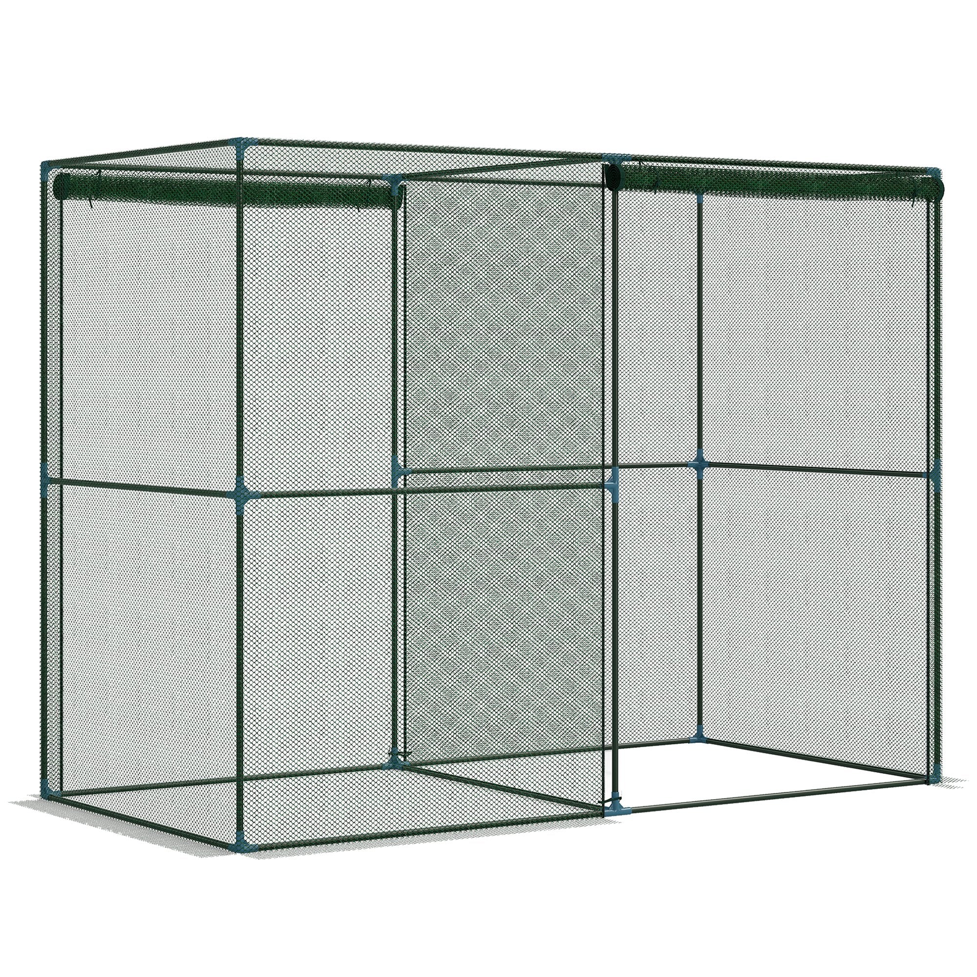 8' x 4' Crop Cage, Plant Protection Tent with Zippered Doors for Vegetable Garden, Backyard, Green - Image 12