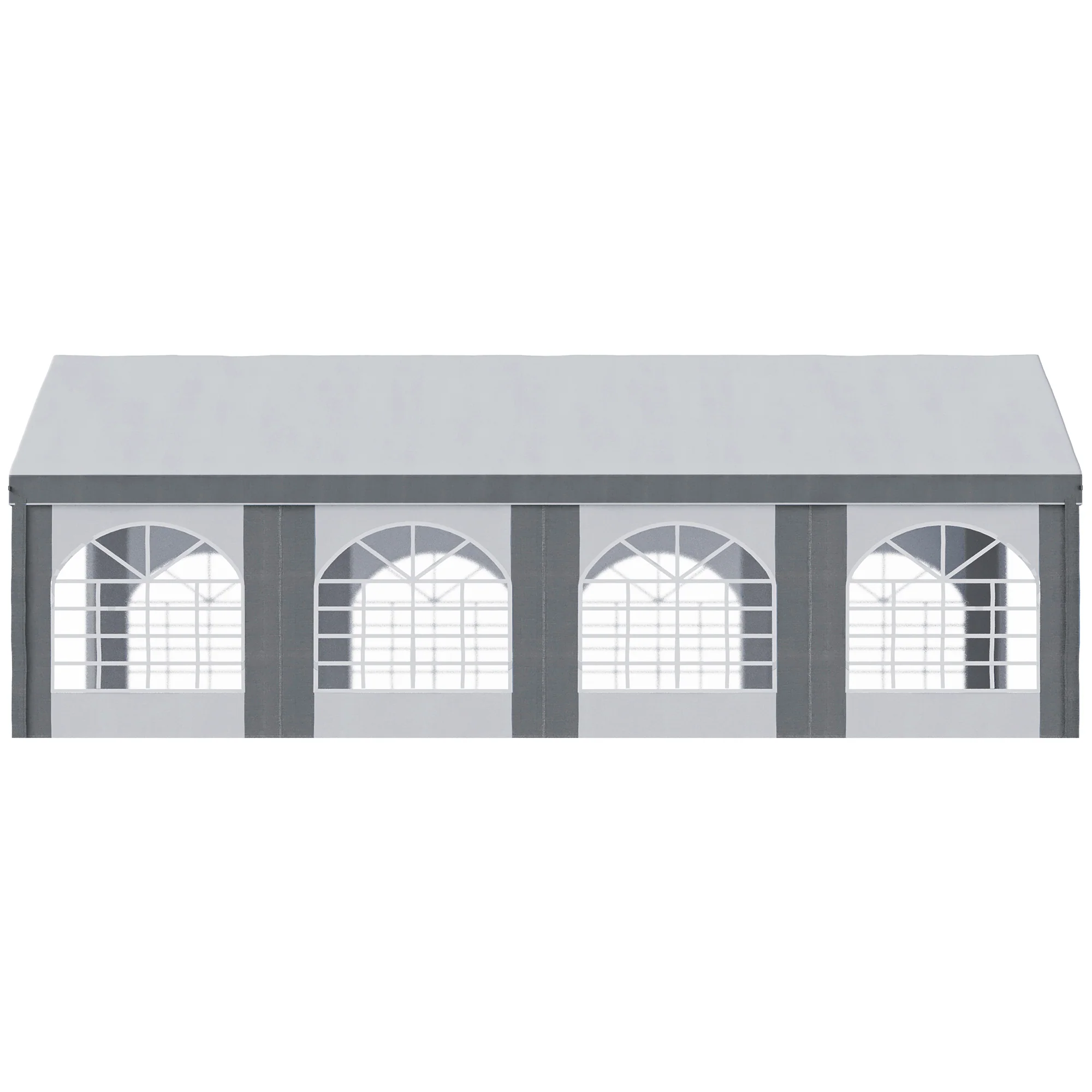 8 x 4m Galvanised Party Tent, Marquee Gazebo with Sides, 8 Windows & Double Doors - Image 10