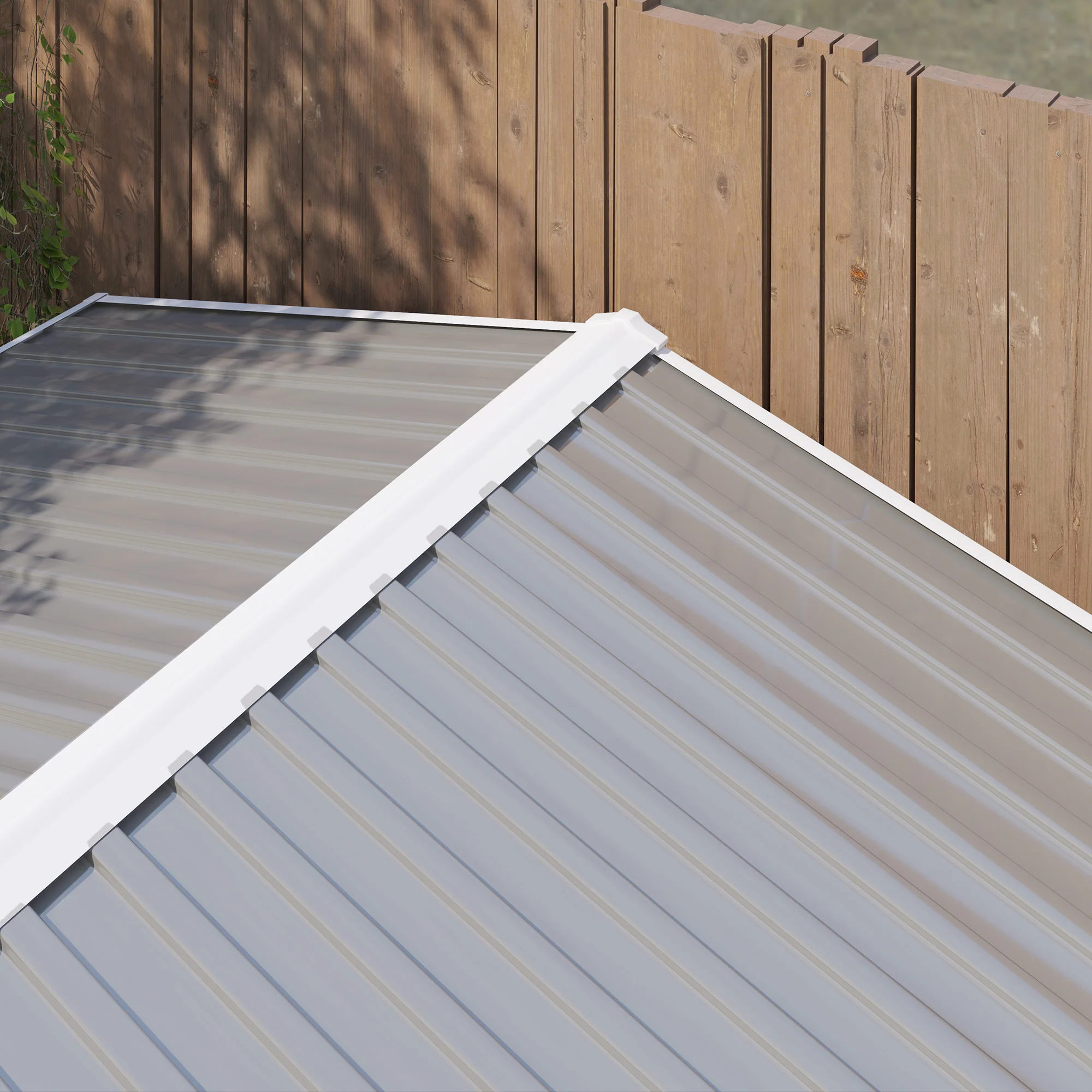 EverBase 8' x 7' Upgraded Storage Shed with Floor Frame and Gloves, Light Grey - Image 10