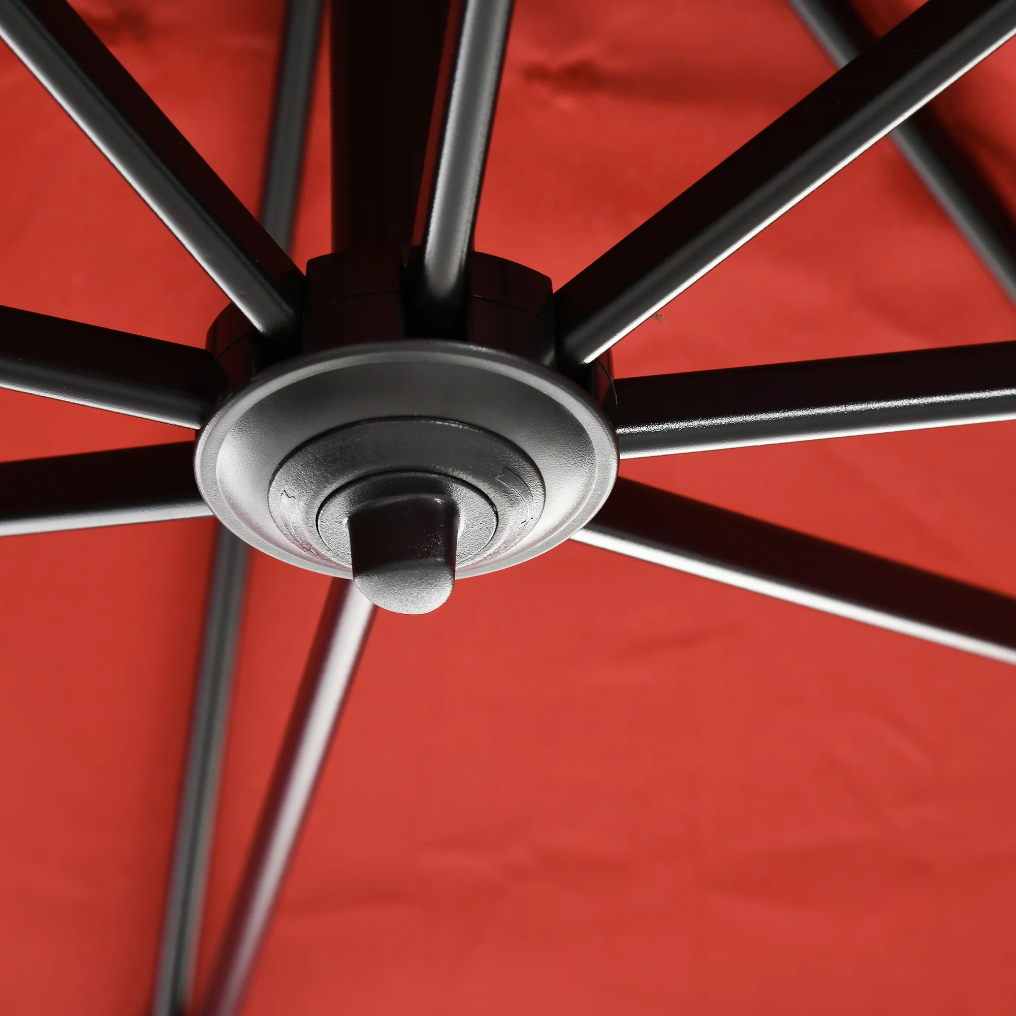 8'x 8' Square Cantilever Umbrella with 360° Rotation & Tilt, Wine Red - Image 11