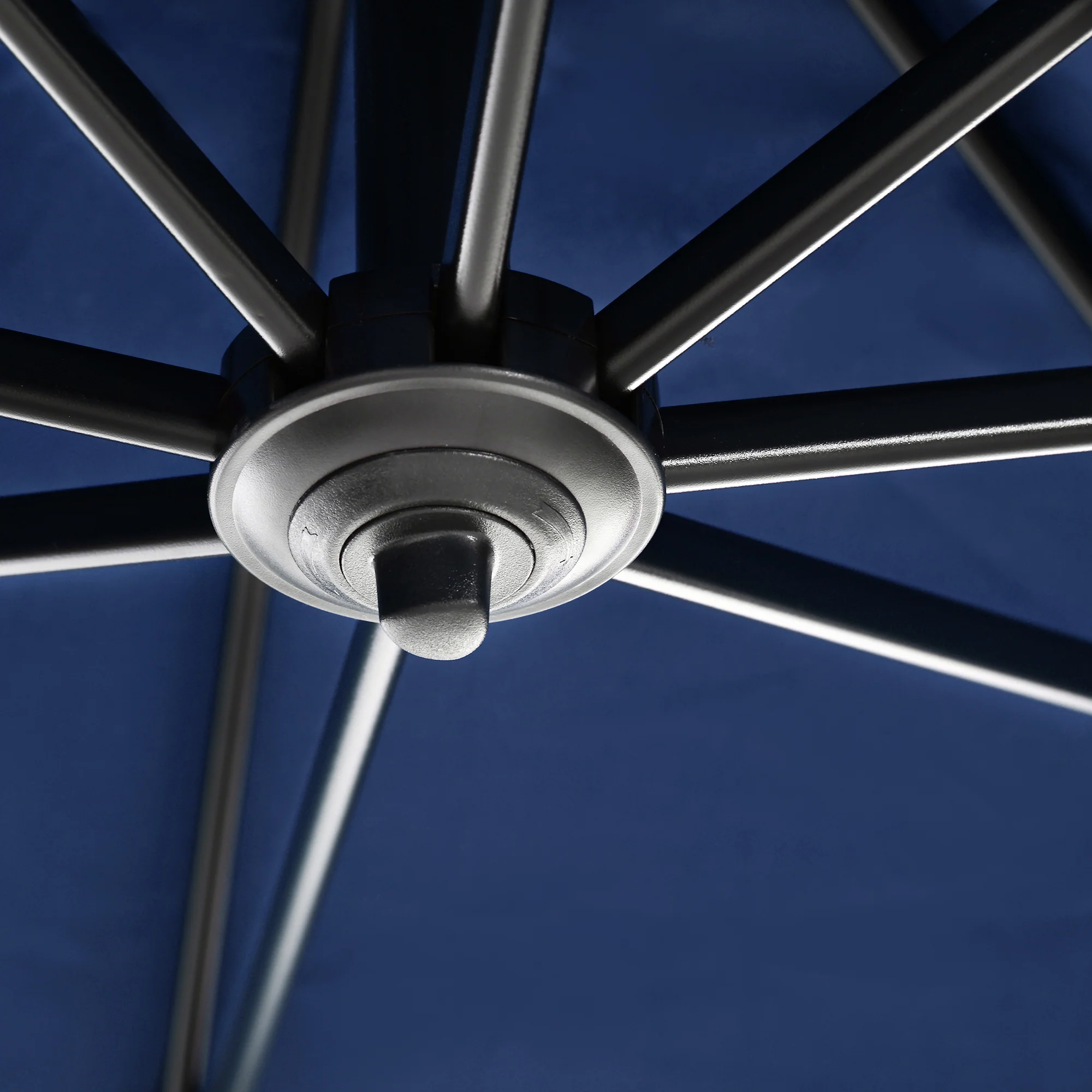 8'x 8' Square Cantilever Umbrella with 360° Rotation & Tilt, Dark Blue - Image 11