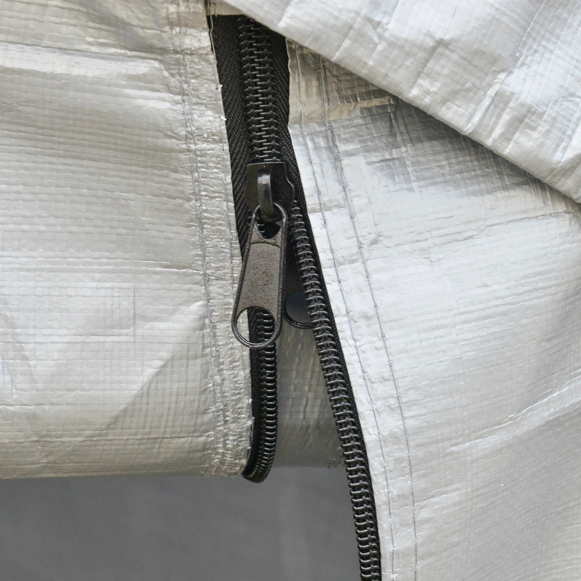8' x 6' Heavy Duty Storage Shelter with Rollup & Zipper Door, Grey - Image 10
