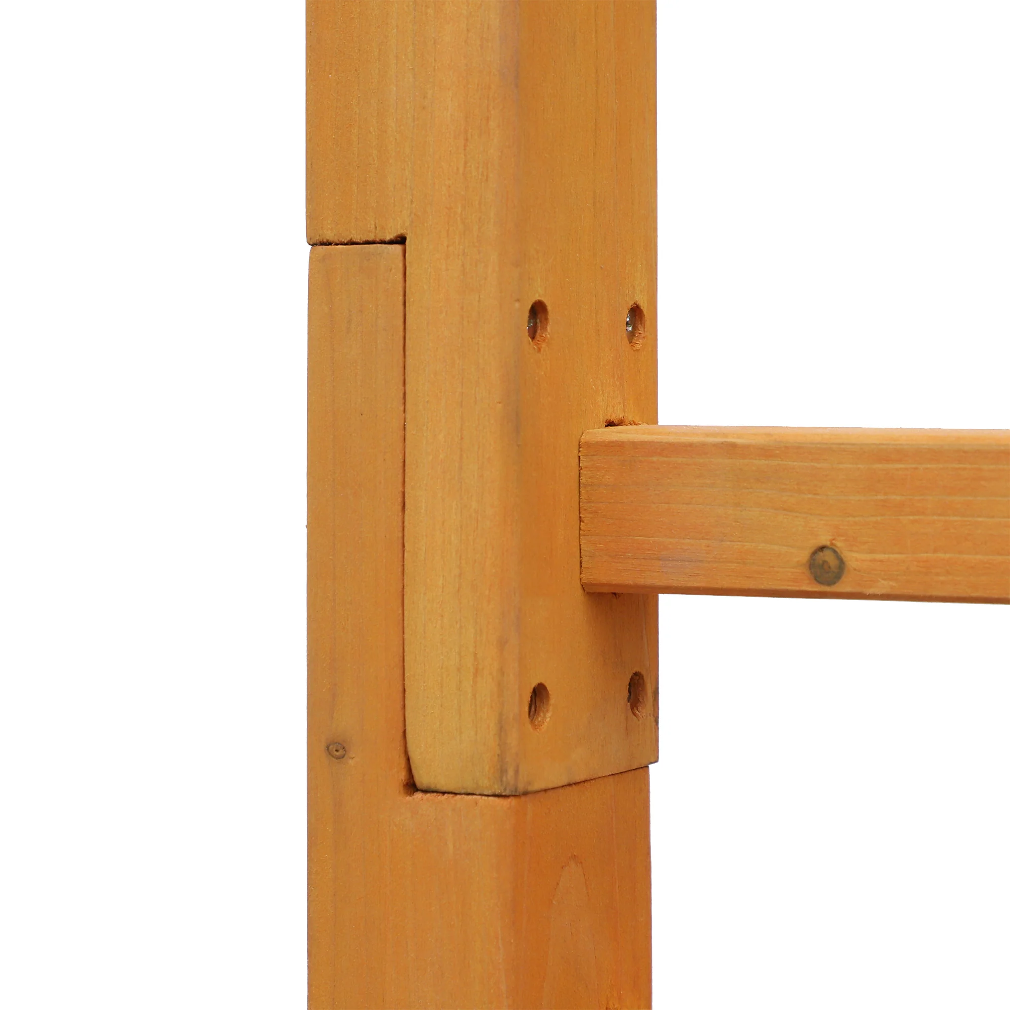 85" Wooden Garden Arbor for Climbing Vines, Orange - Image 11