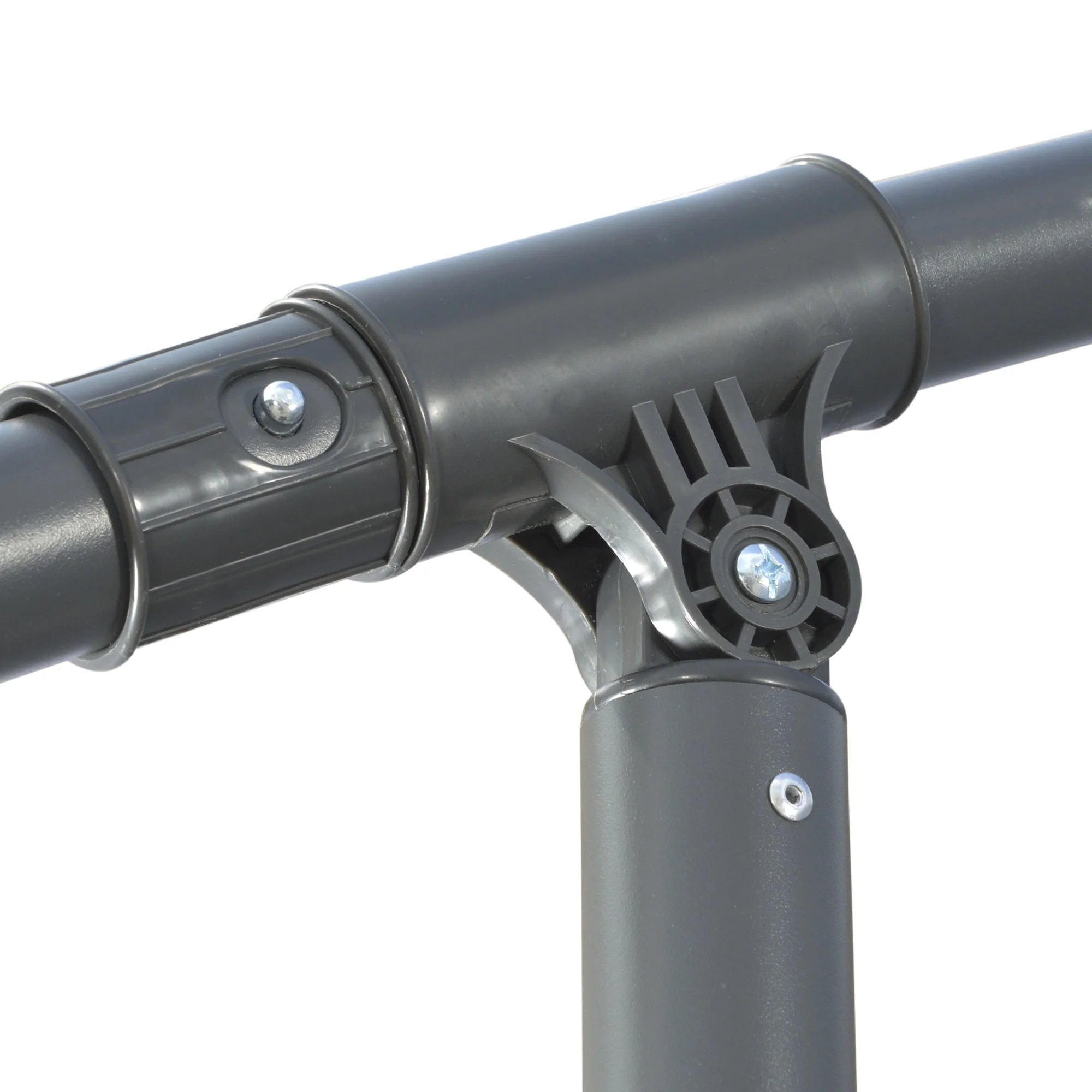 9.6' Offset Cantilever Patio Umbrella with Base & Crank, Dark Grey - Image 11