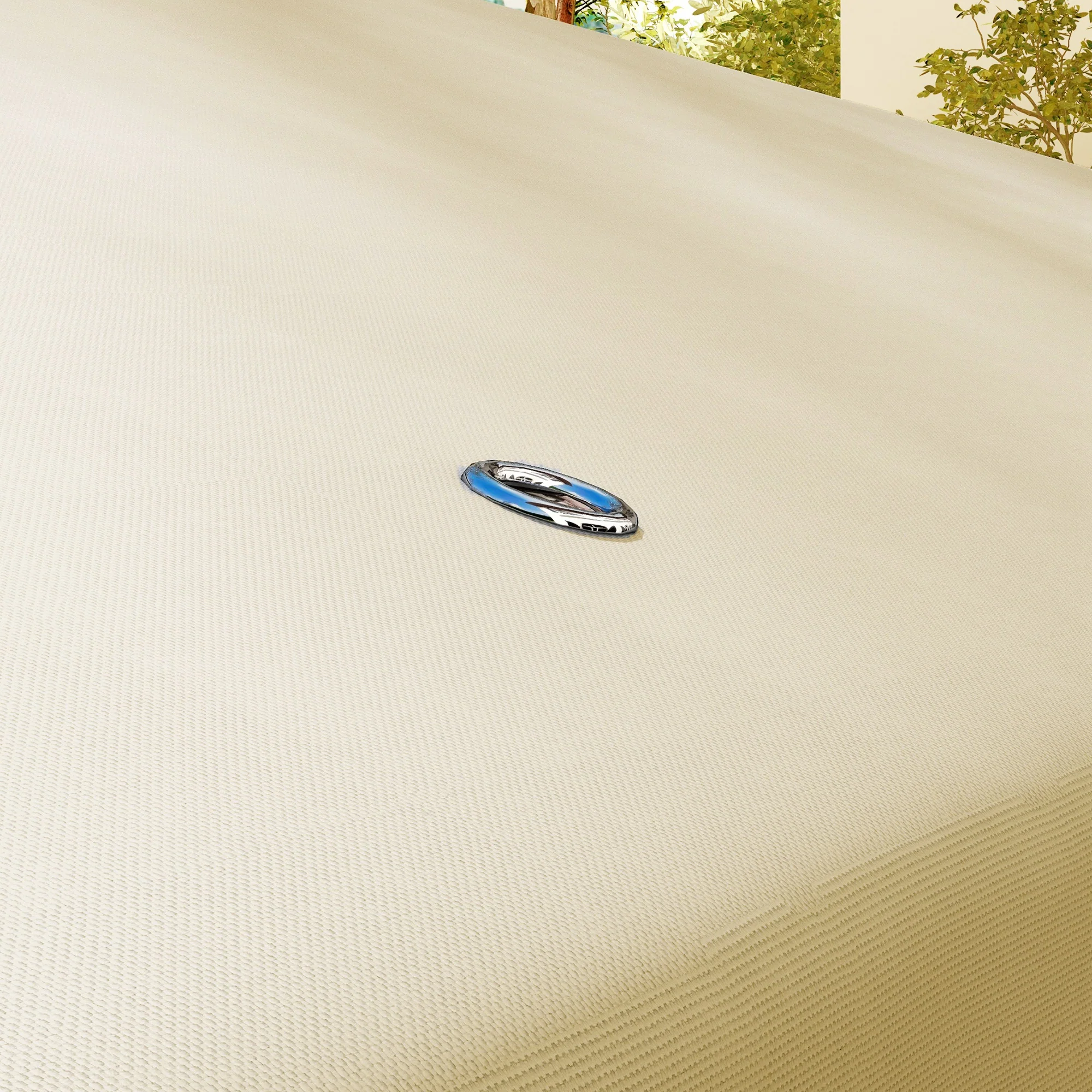 9.8' x 9.8' Gazebo Replacement Canopy with Double Vented Roof, TOP ONLY, Beige - Image 10