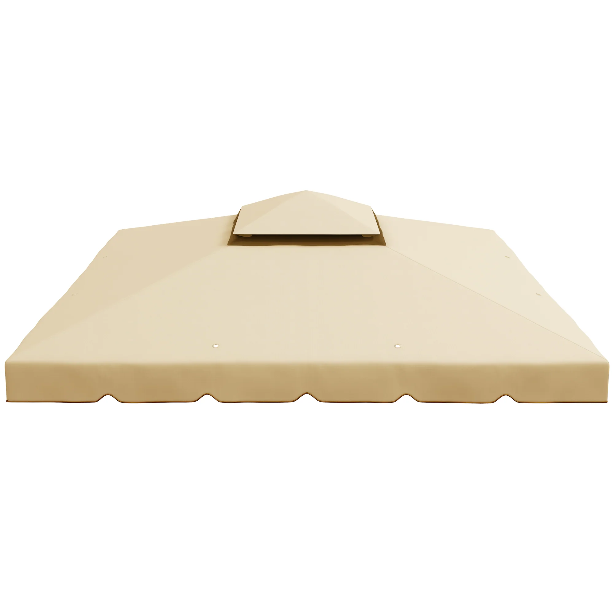 9.8' x 9.8' Gazebo Replacement Canopy with Double Vented Roof, TOP ONLY, Beige - Image 2