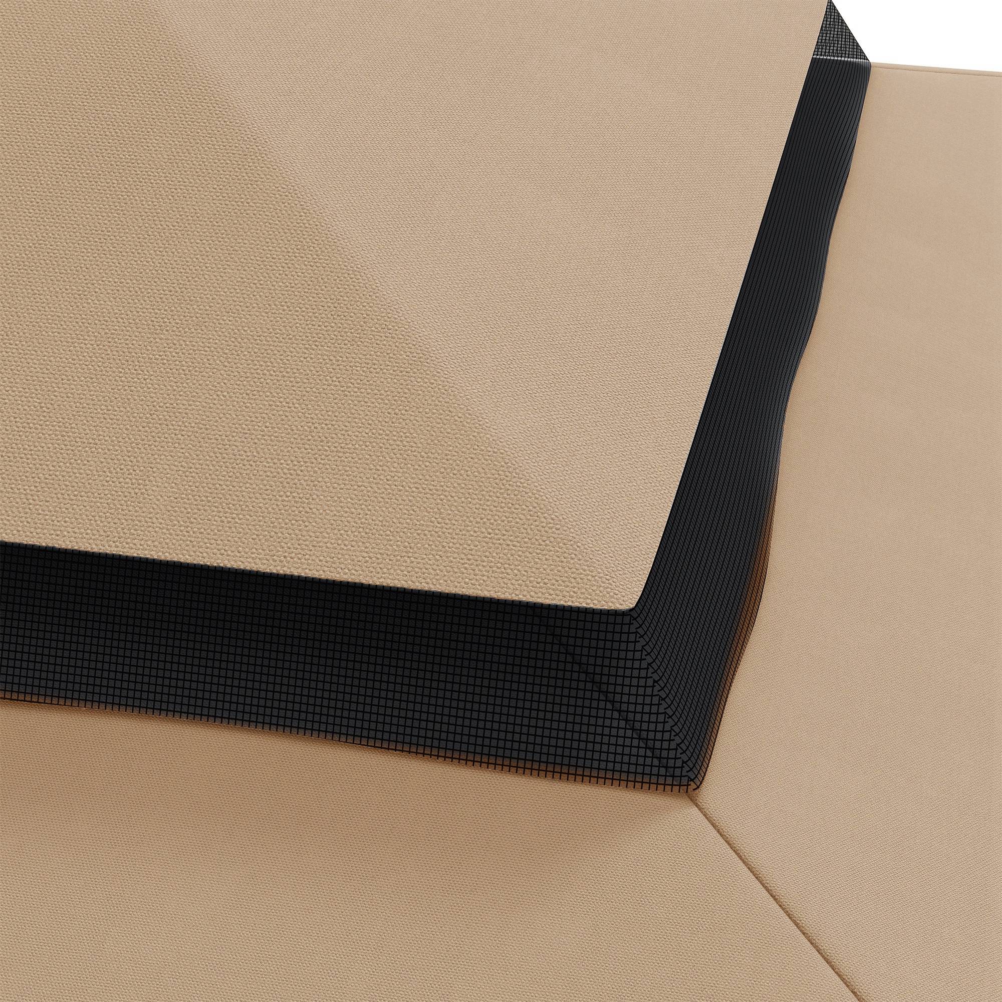 9.8' x 9.8' Gazebo Replacement Canopy with Double Vented Roof, TOP ONLY, Khaki - Image 11