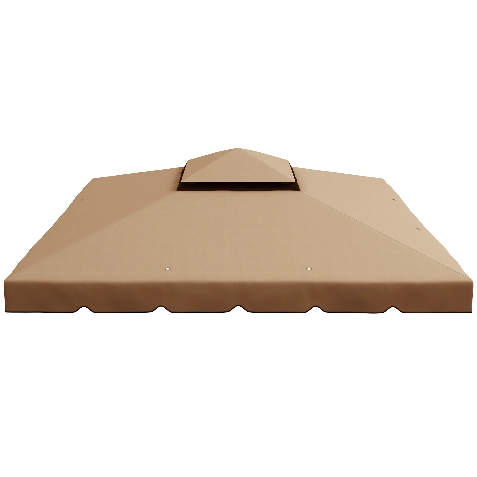 9.8' x 9.8' Gazebo Replacement Canopy with Double Vented Roof, TOP ONLY, Khaki - Image 2