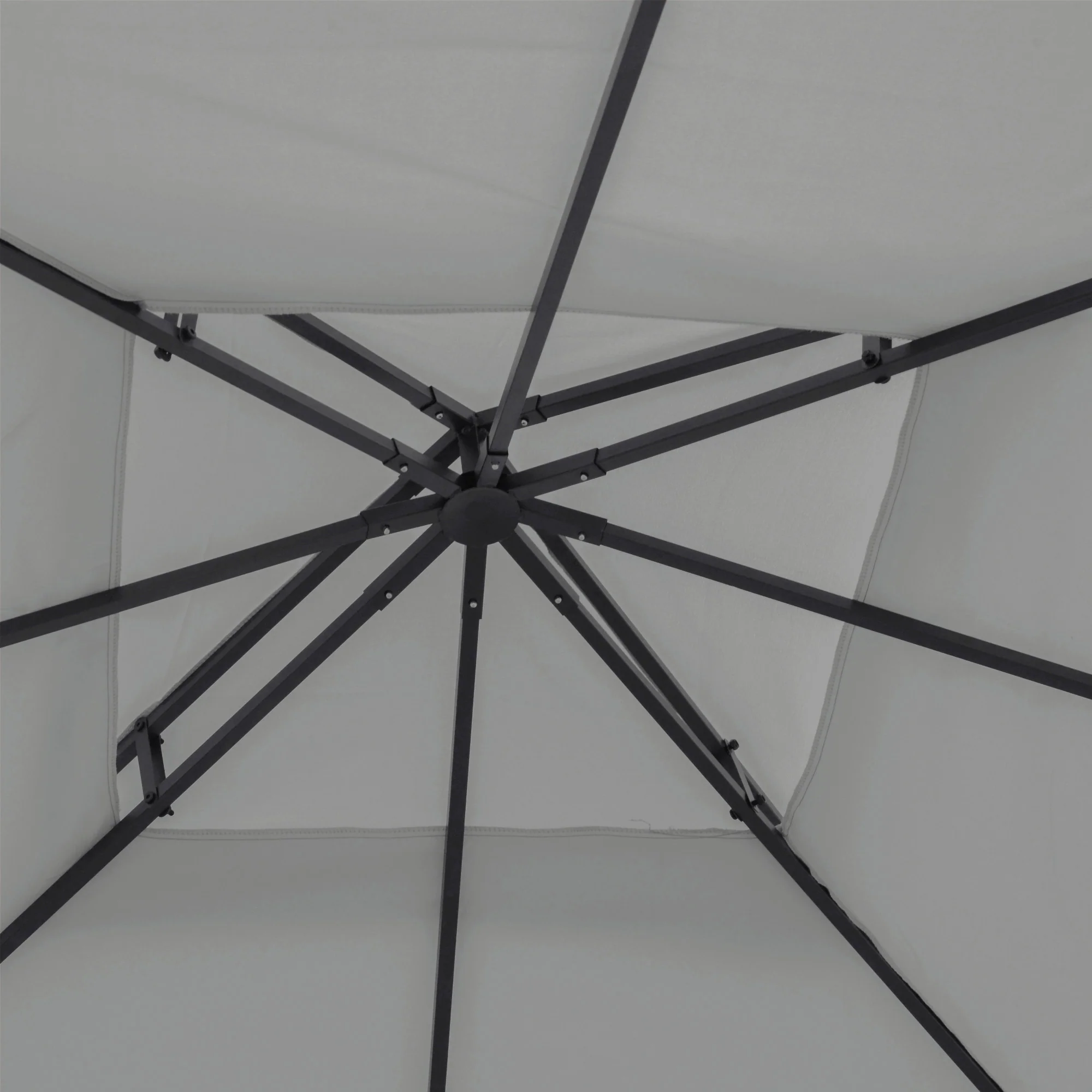 9.8' x 9.8' 2-Tier Gazebo Replacement Canopy, Light Grey - Image 11