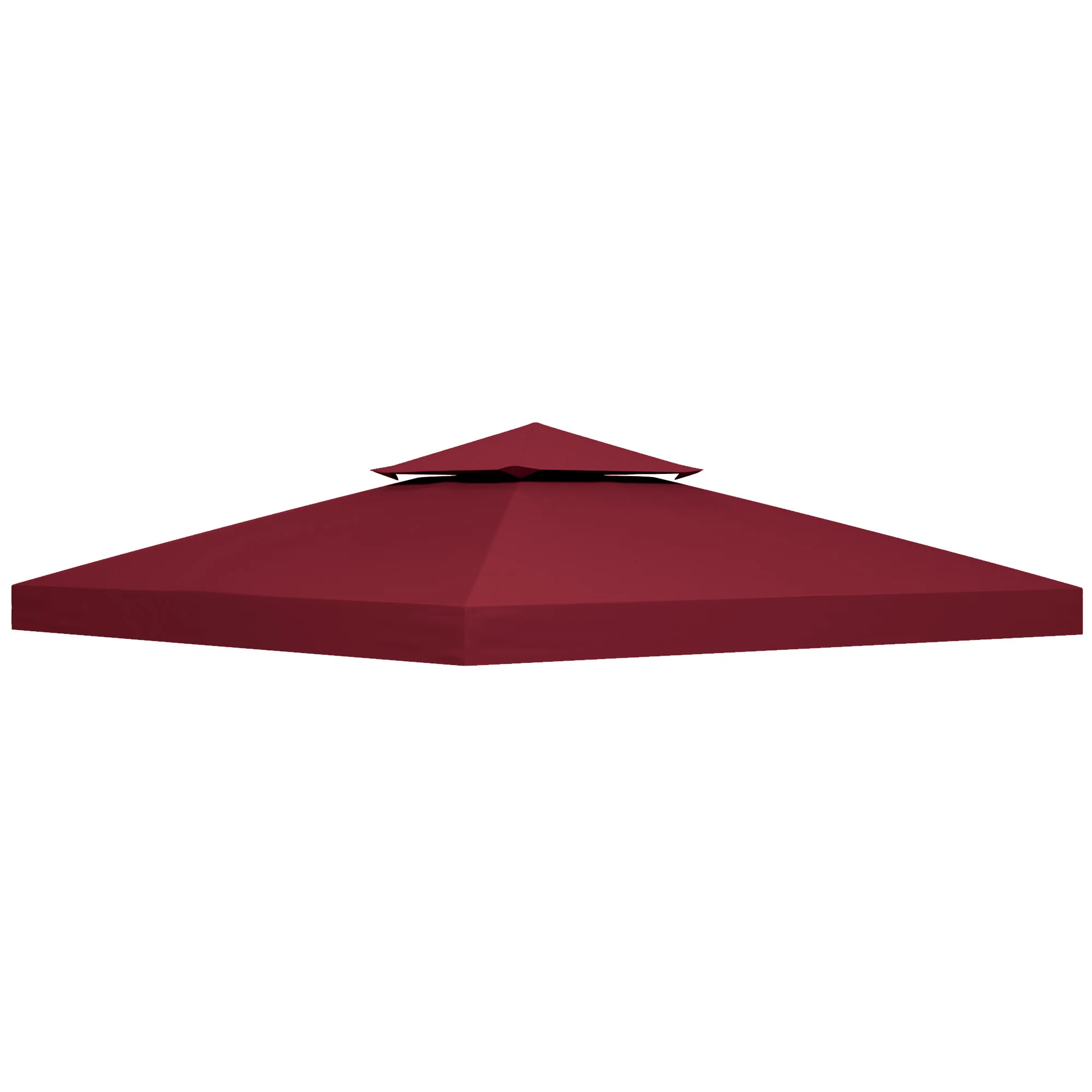 9.84' x 9.84' 2-Tier Gazebo Replacement Canopy, Wine Red - Image 12