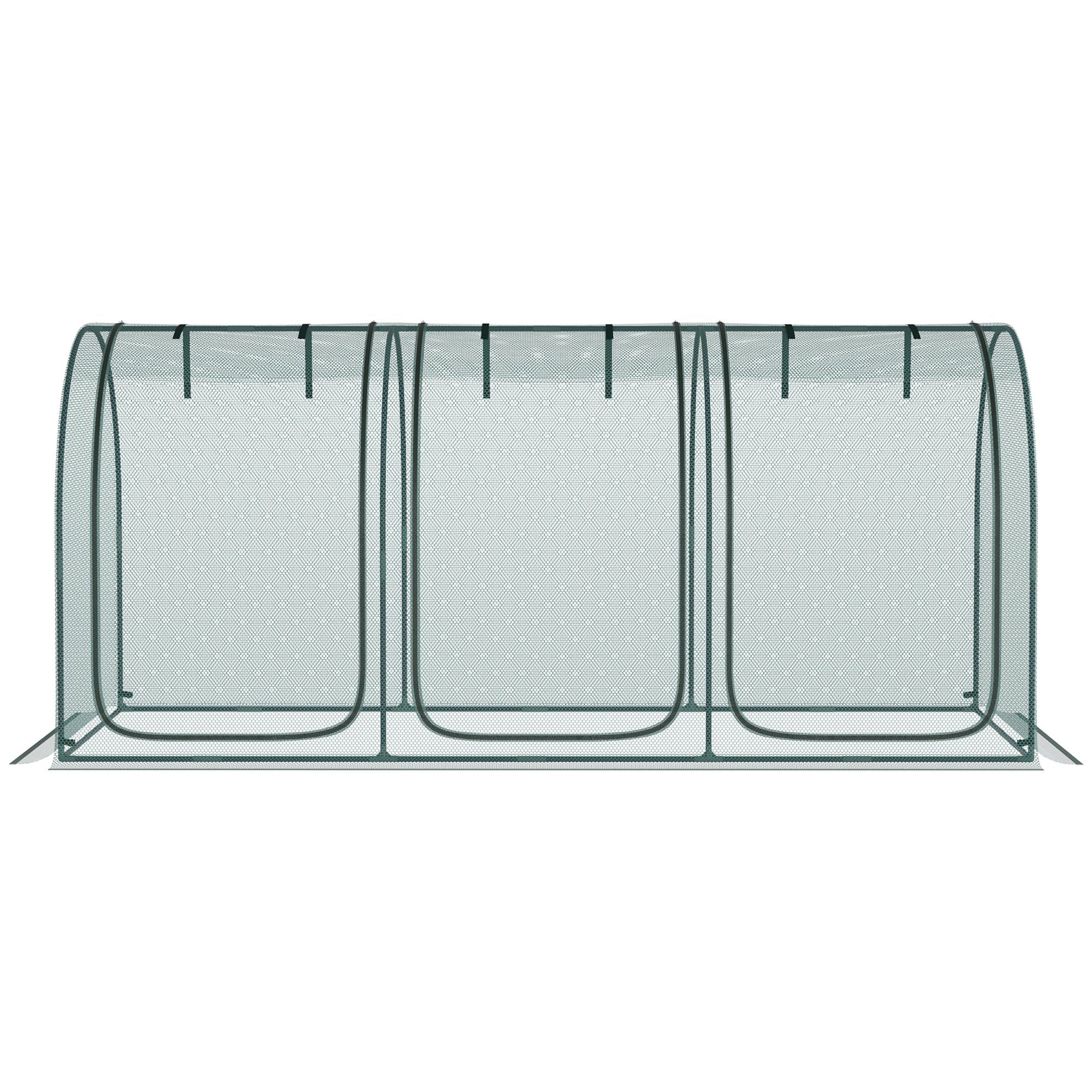 9' x 4' Crop Cage with 3 Zippered Doors & Stakes, Green - Image 10