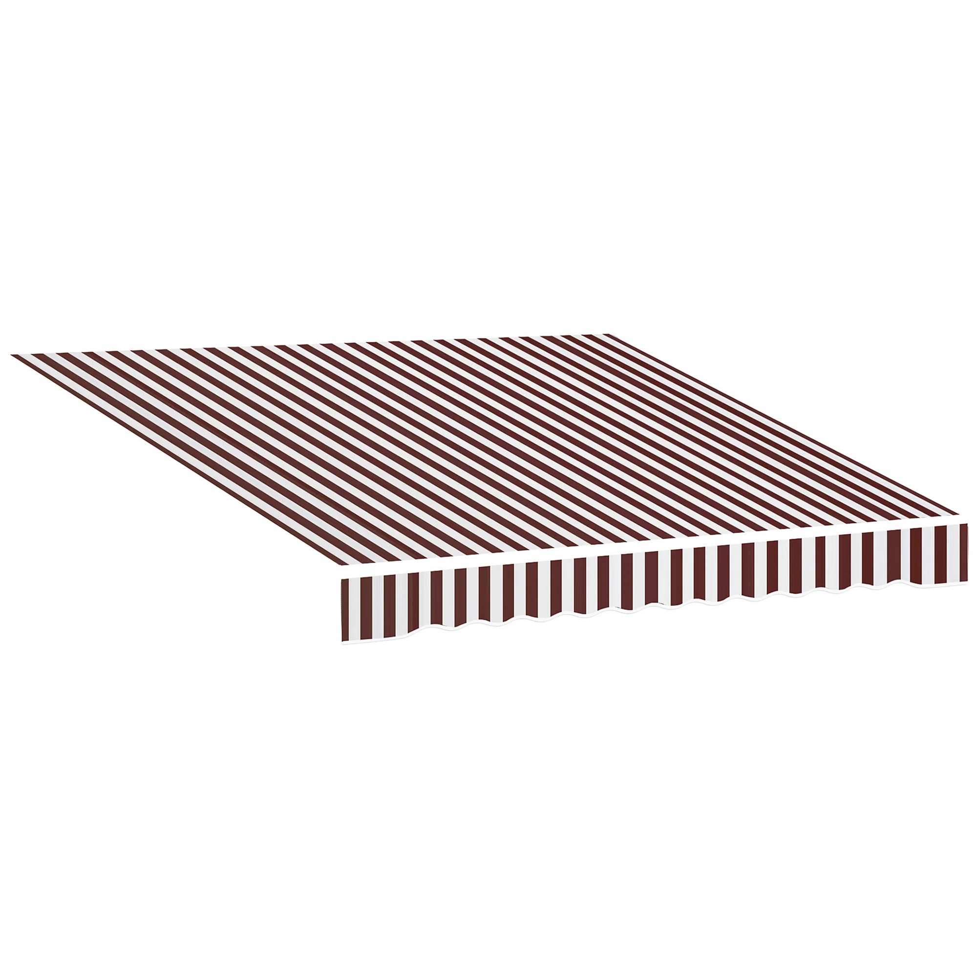 9' x 8' Retractable Awning Fabric Replacement, 280gsm UV Resistant Fabric, Red and White - Image 2