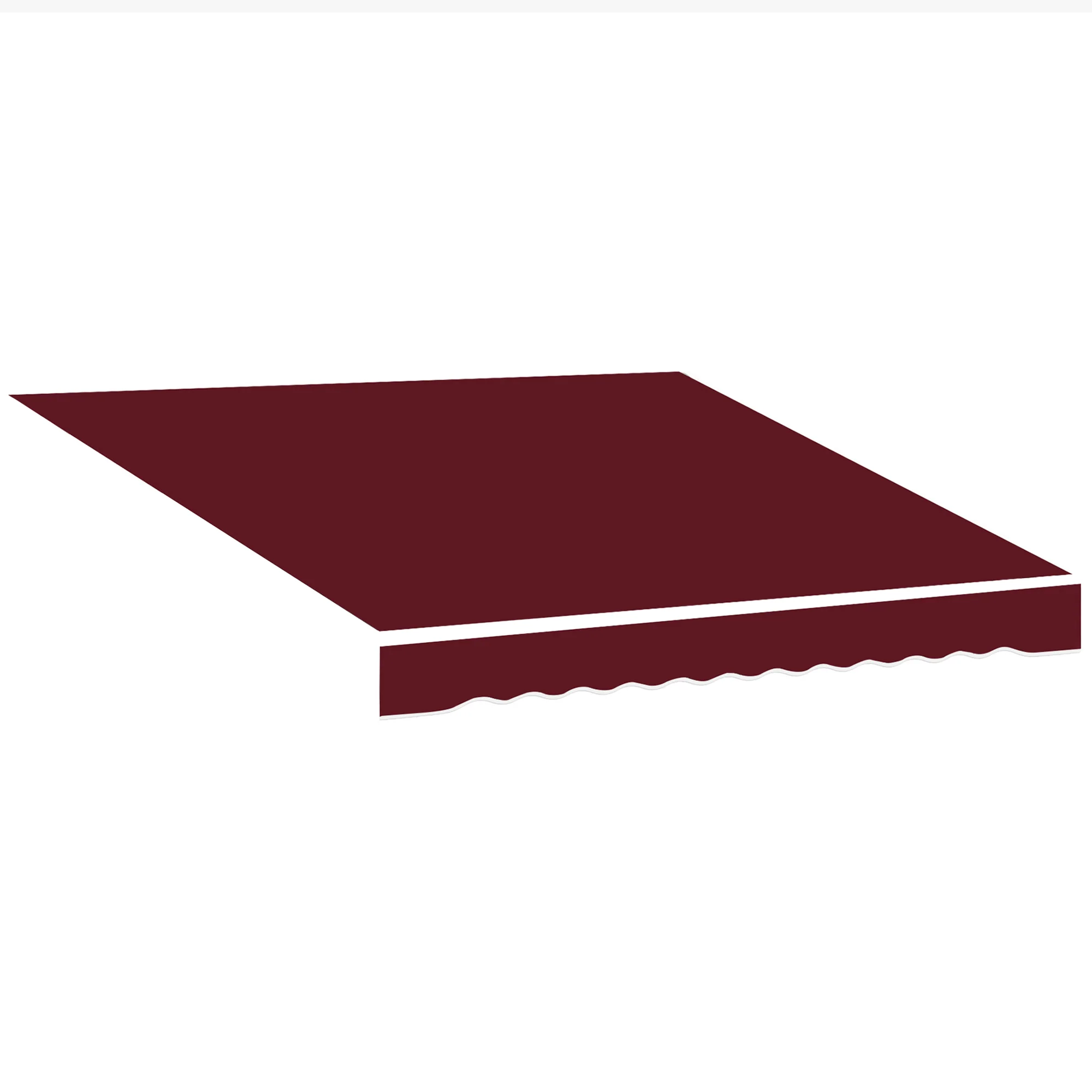 9' x 8' Retractable Awning Fabric Replacement, 280gsm UV Resistant Fabric, Wine Red - Image 2