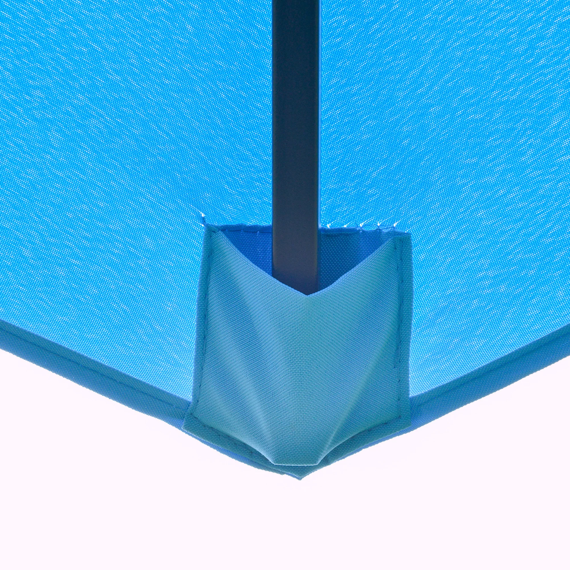 9' 3-Tier Market Umbrella with Push-Button Tilt & Crank, Sky Blue - Image 11