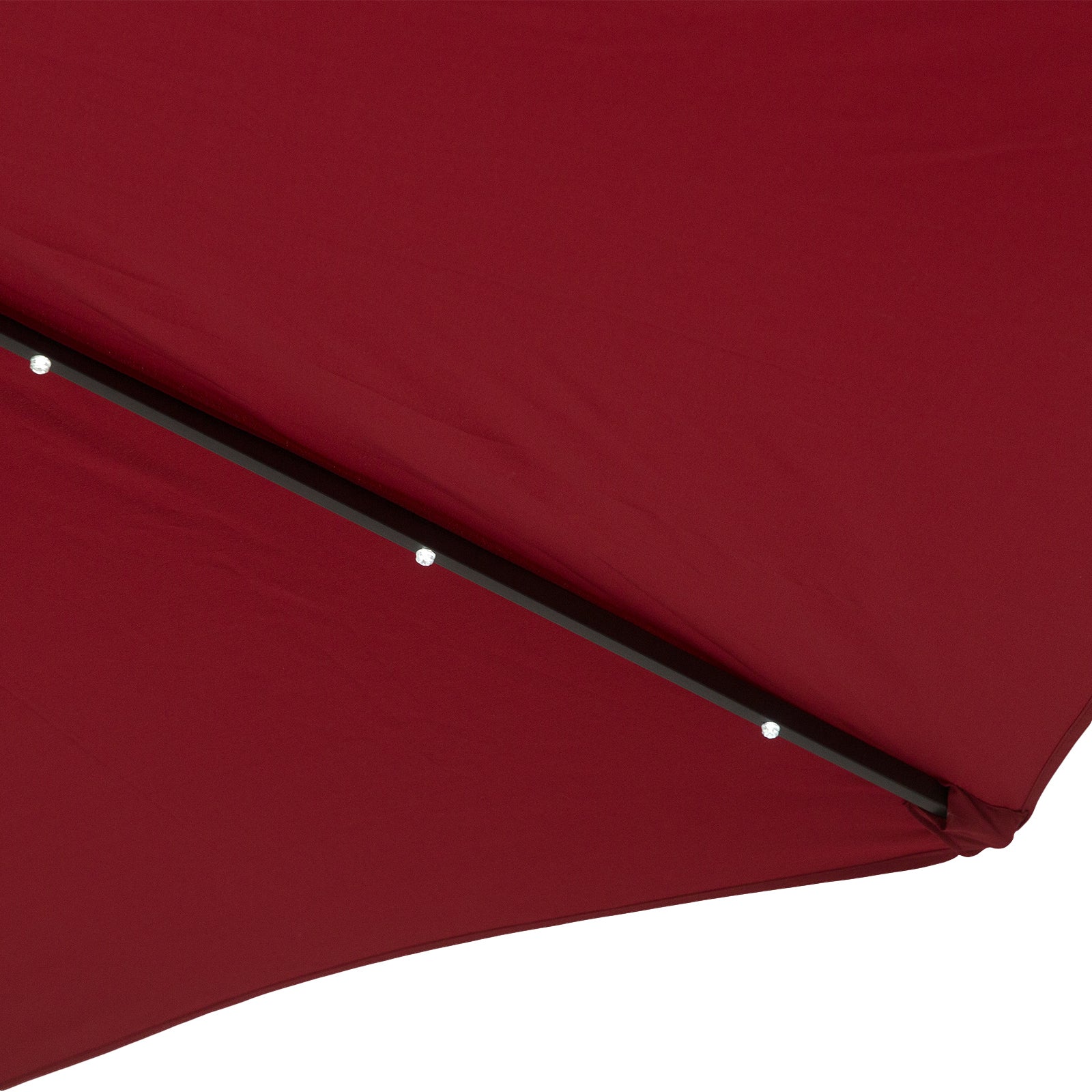 9ft Solar Patio Umbrella Outdoor Sunshade 24 LED Lights Tilt Canopy, Wine Red - Image 10