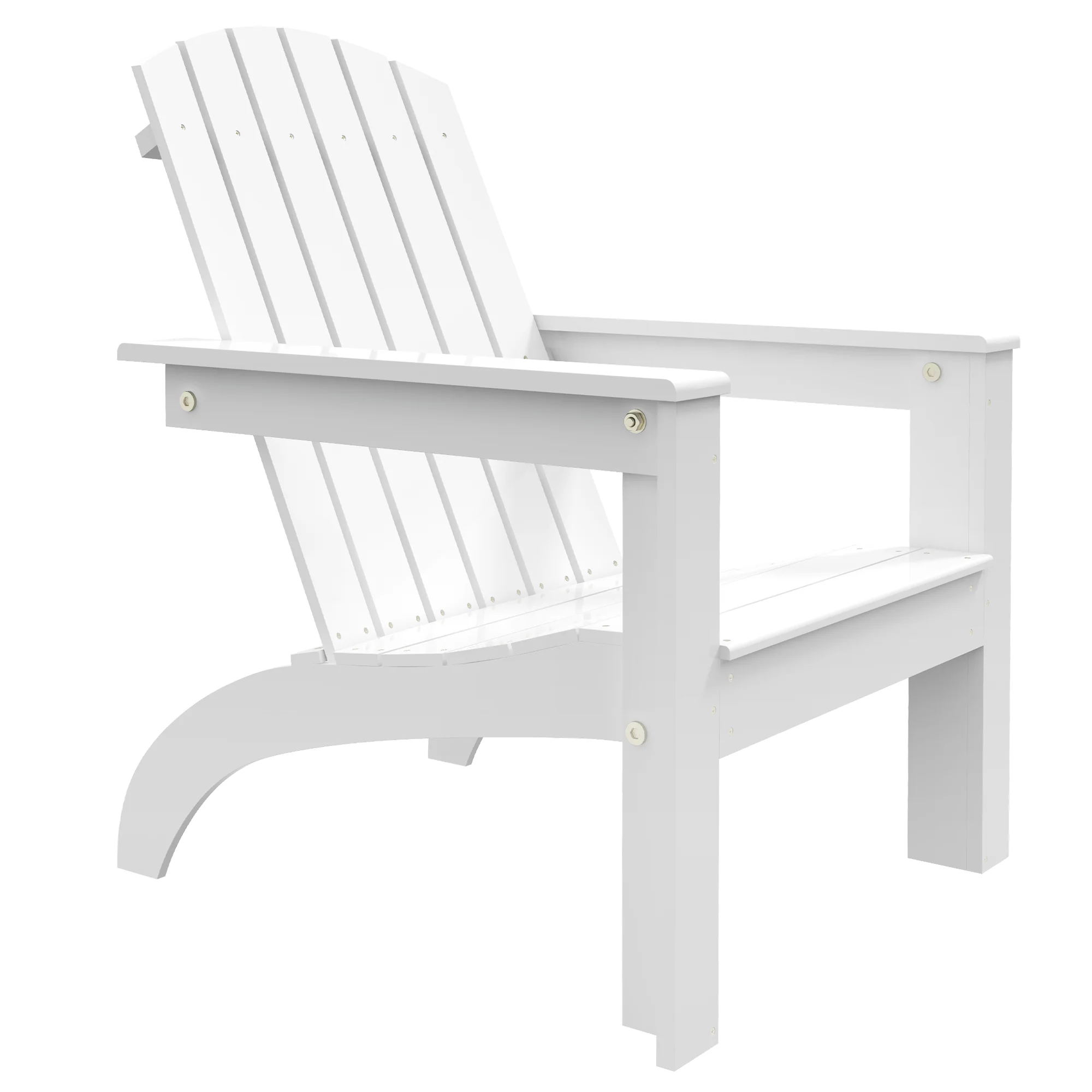 Adirondack Patio Muskoka Chair, Pre-Assembled Backrest Chaise with High-back, White - Image 2