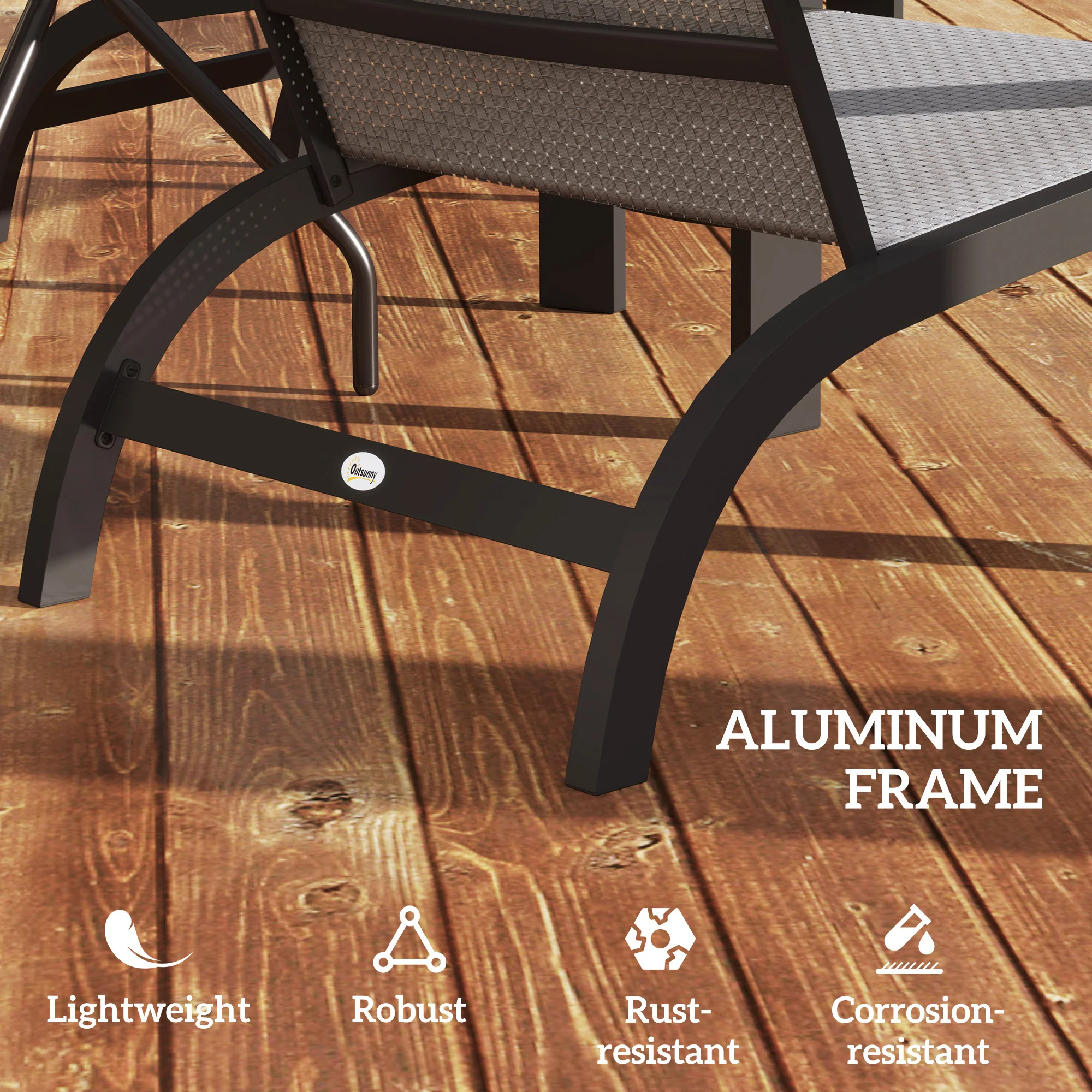 Outdoor Adirondack Chairs Muskoka Chairs with Mesh Seat & High Back, Dark Grey - Image 7
