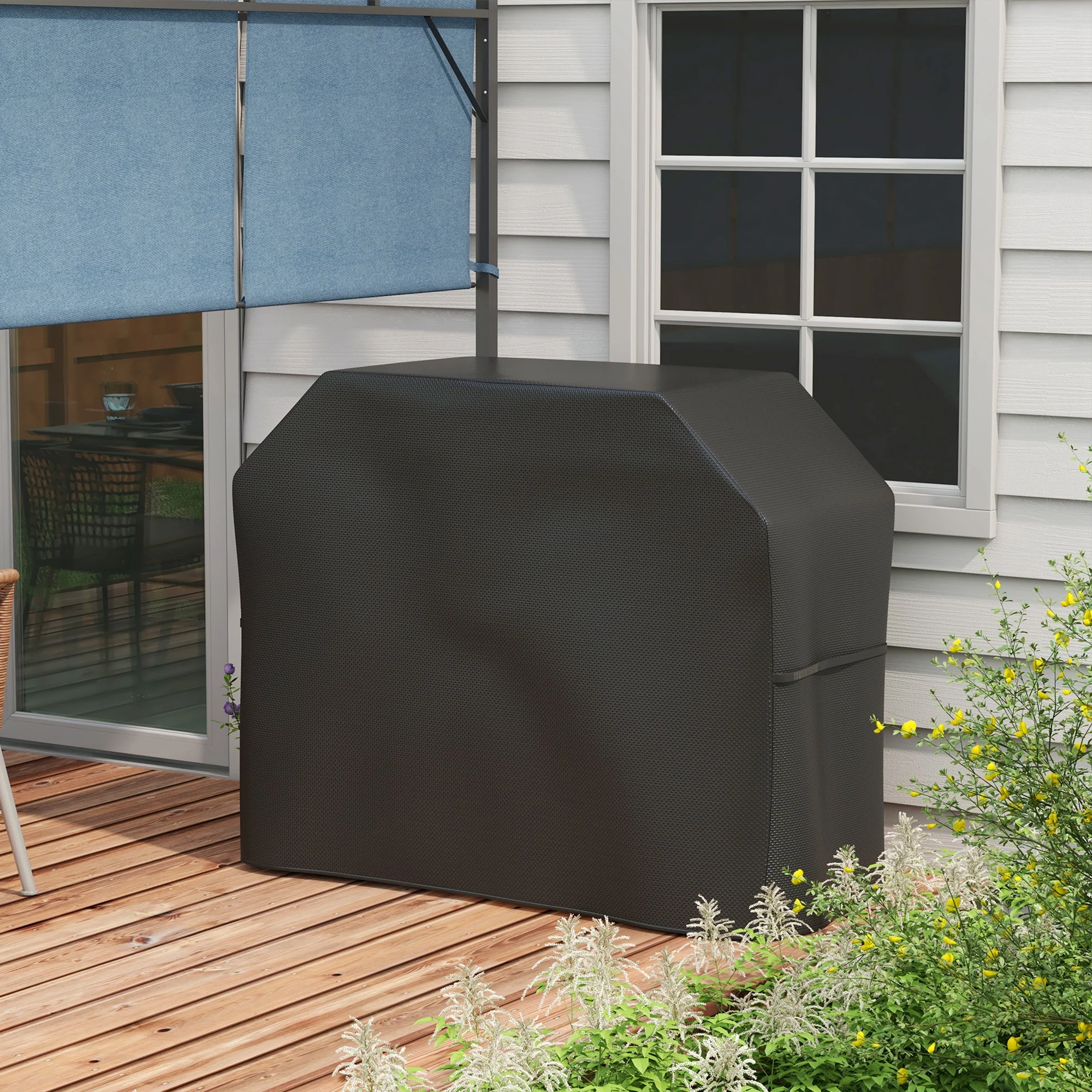 420D Oxford Fabric Barbecue Covers for Rectangular Gas Grill, 147 x 61 x 120cm, Black - Image 4