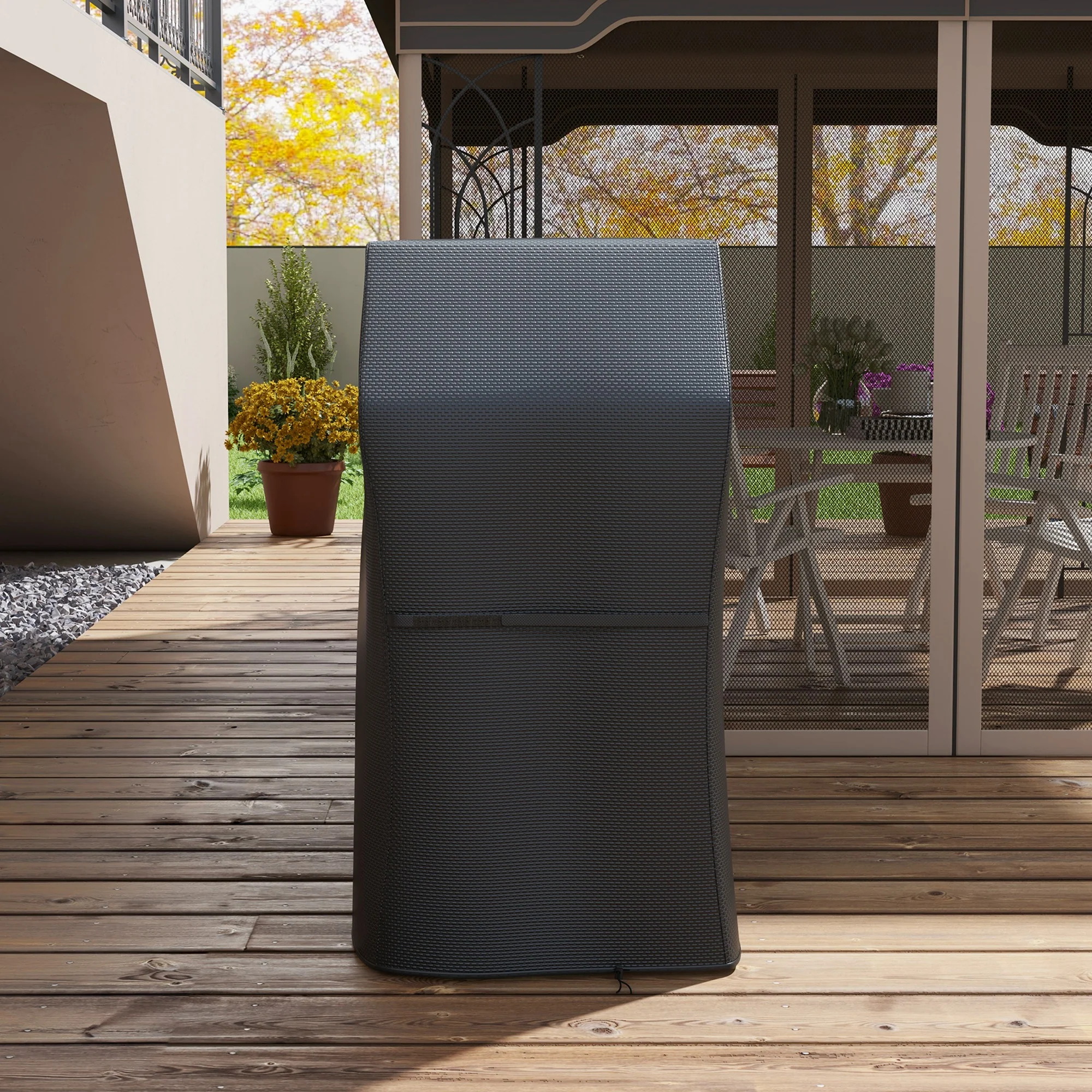 420D Oxford Fabric Barbecue Covers for Rectangular Gas Grill, 147 x 61 x 120cm, Black - Image 8