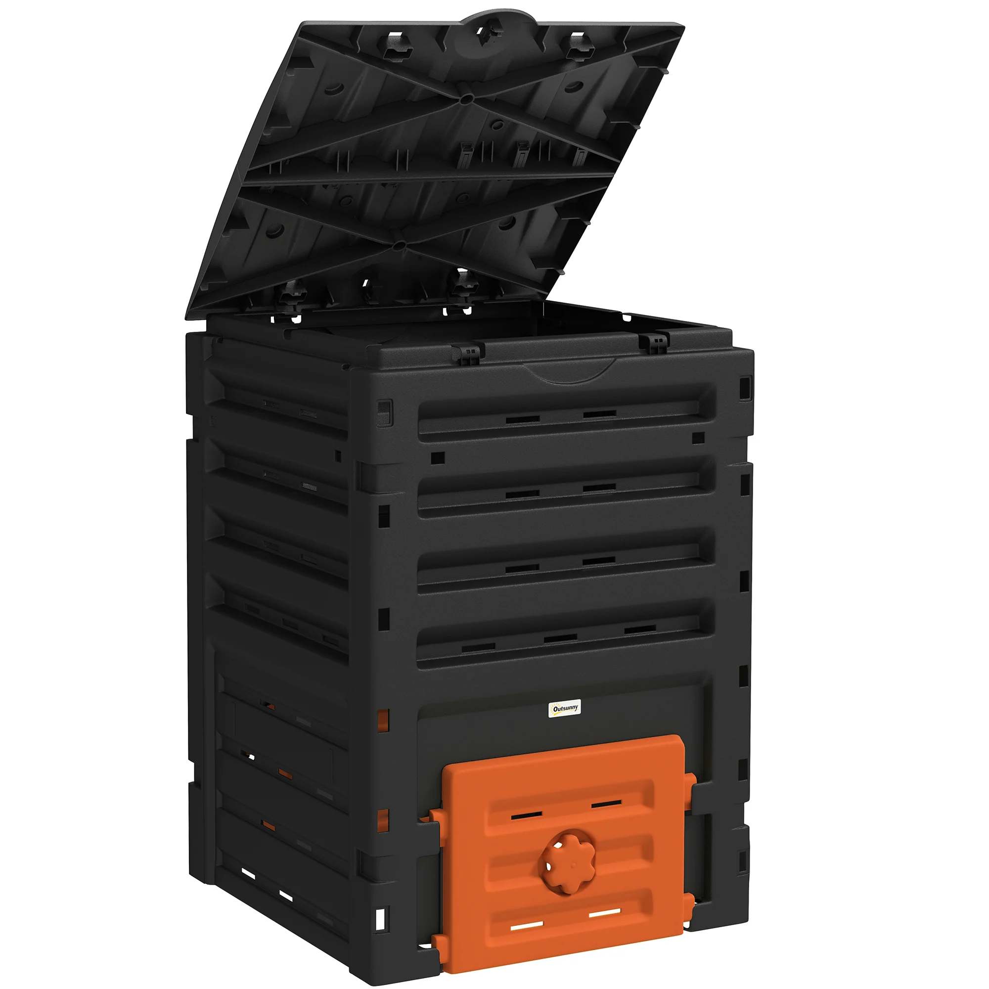 120 Gallon Compost Bin with 80 Vents & 2 Doors, Orange - Image 12