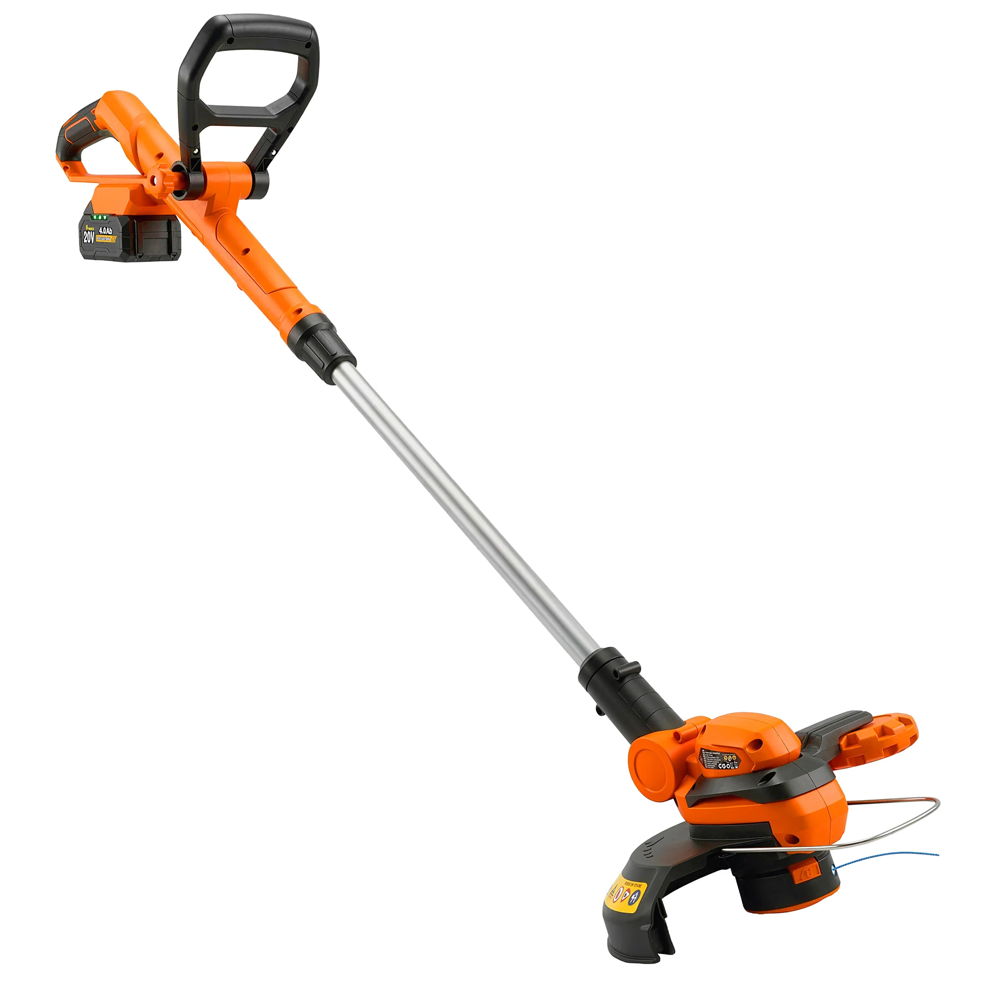 Cordless 2-in-1 Grass Trimmer & Edger with 2x4.0Ah Batteries, 25cm Cut - Image 12