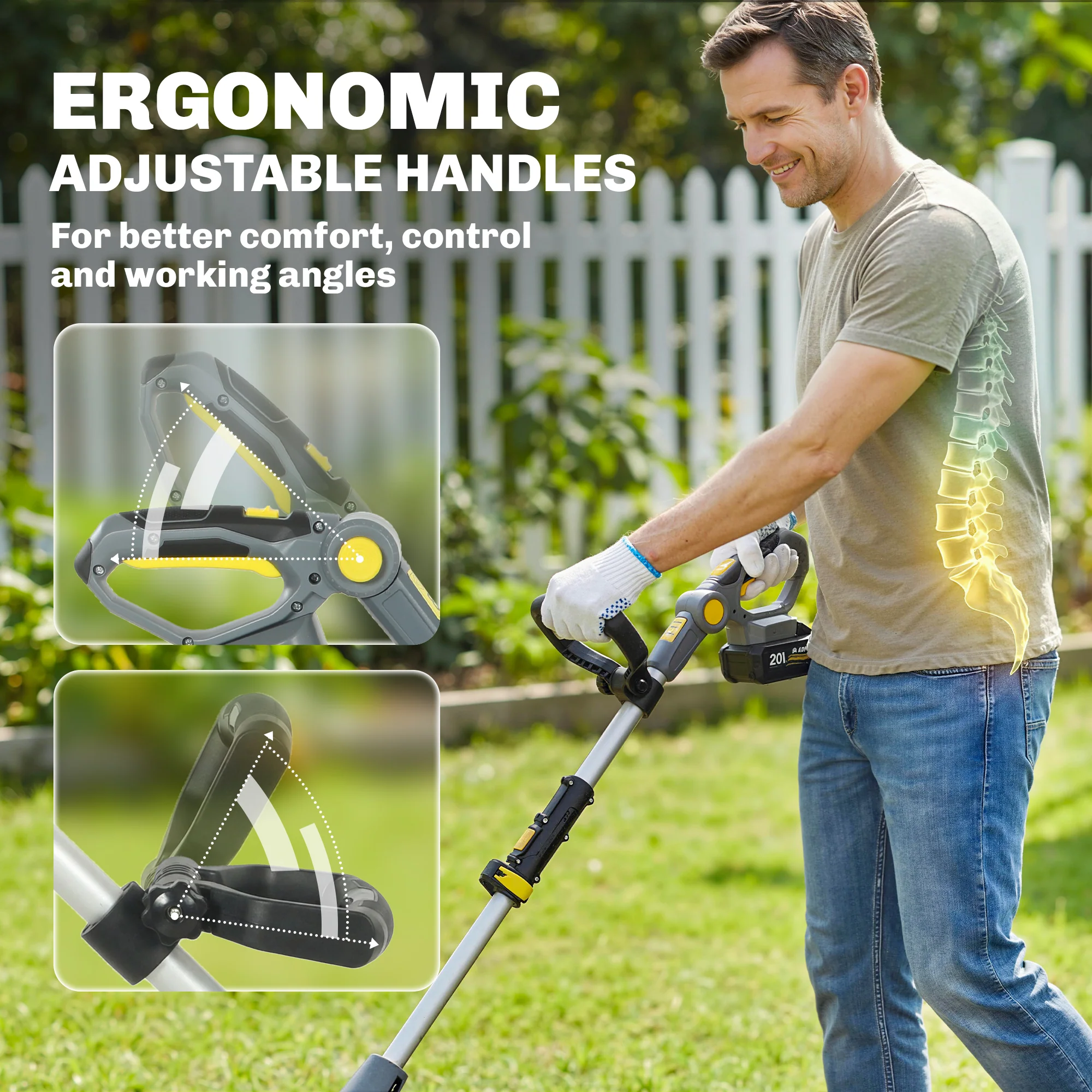 18V Cordless Tiller with 2 Batteries and Charger - Image 10