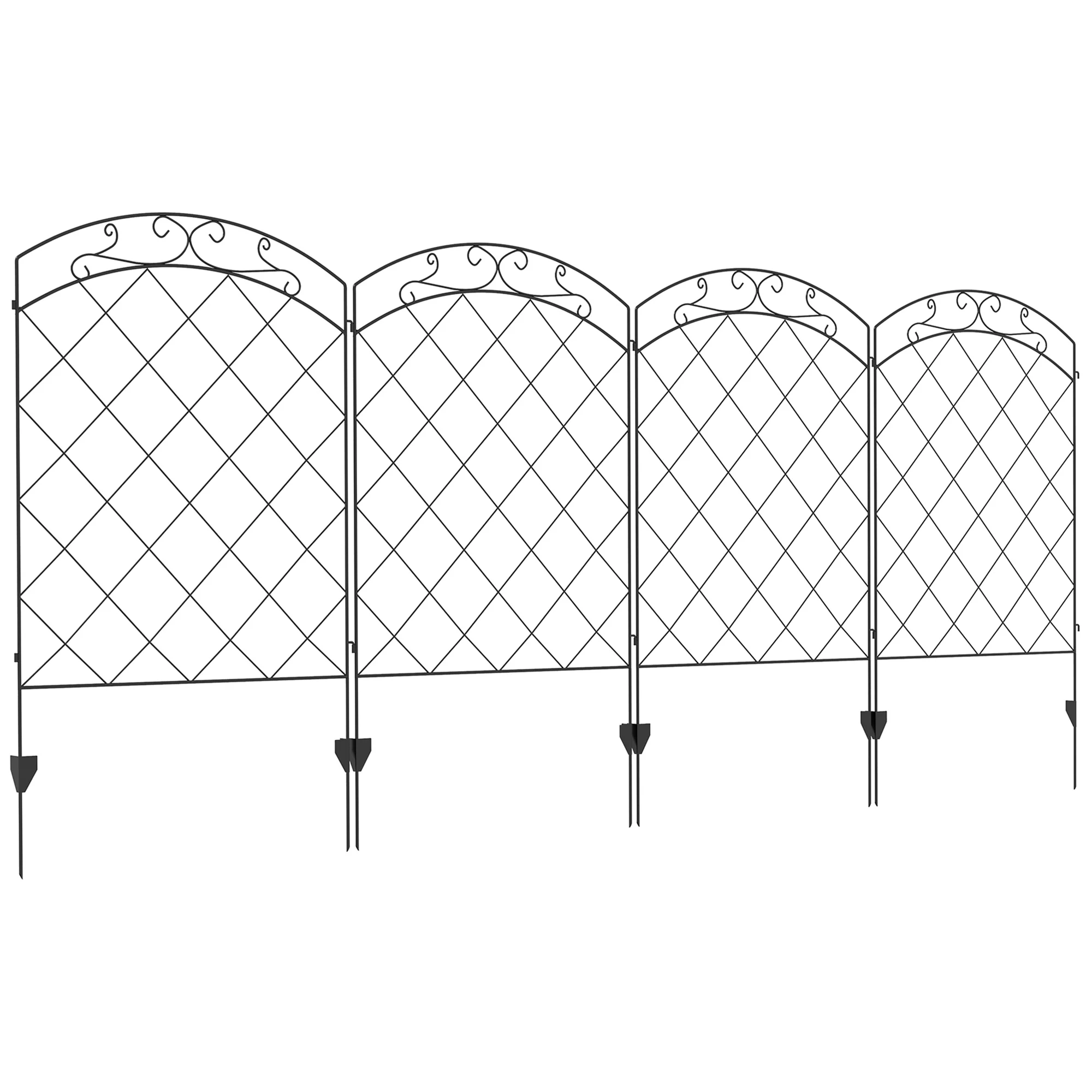 4PCs Rustproof Steel Wire Landscape Flower Bed Border, Decorative Garden Fencing, Swirls - Image 12