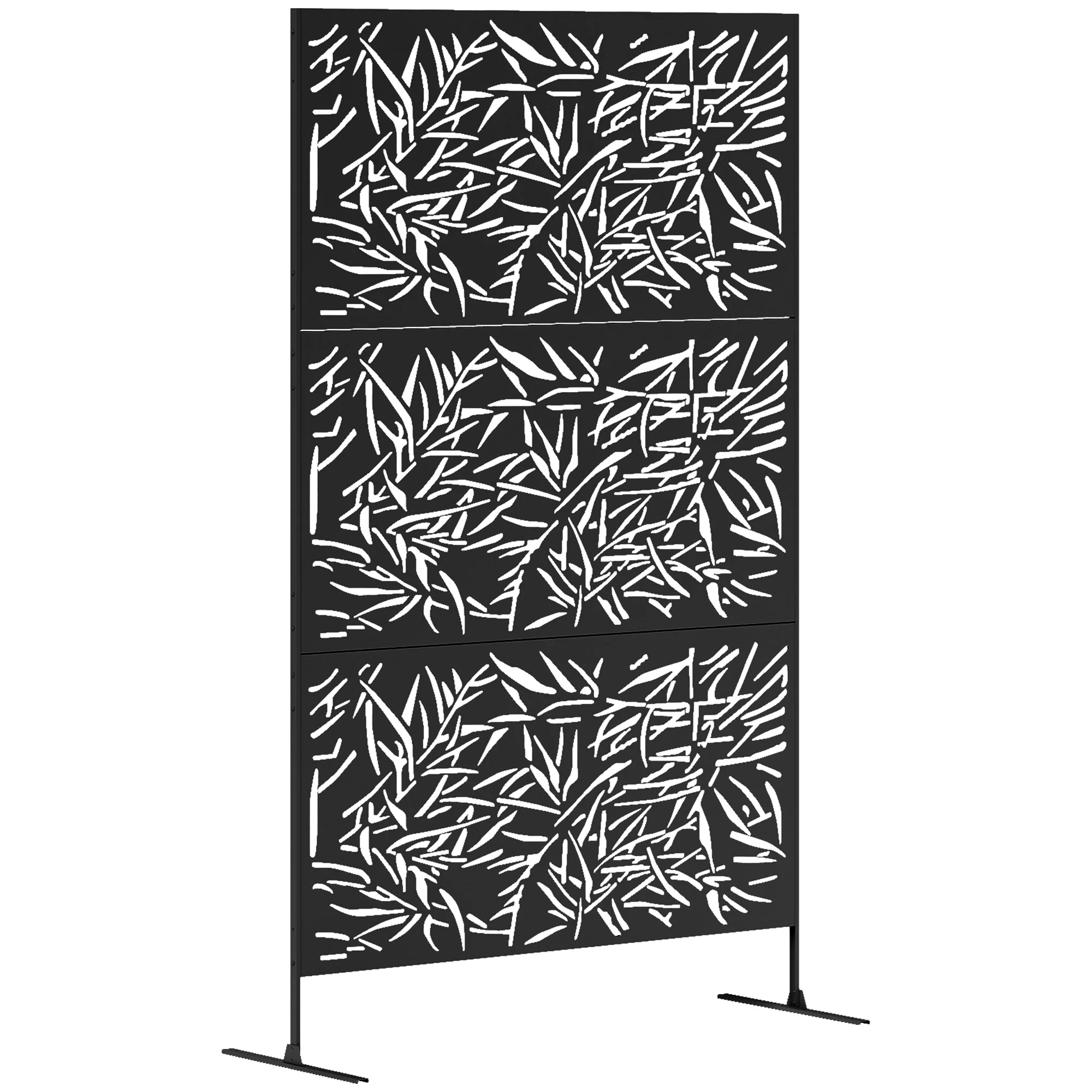 6.5FT Decorative Privacy Screen with Expansion Screws for Garden Pool Hot Tub, Bamboo Style