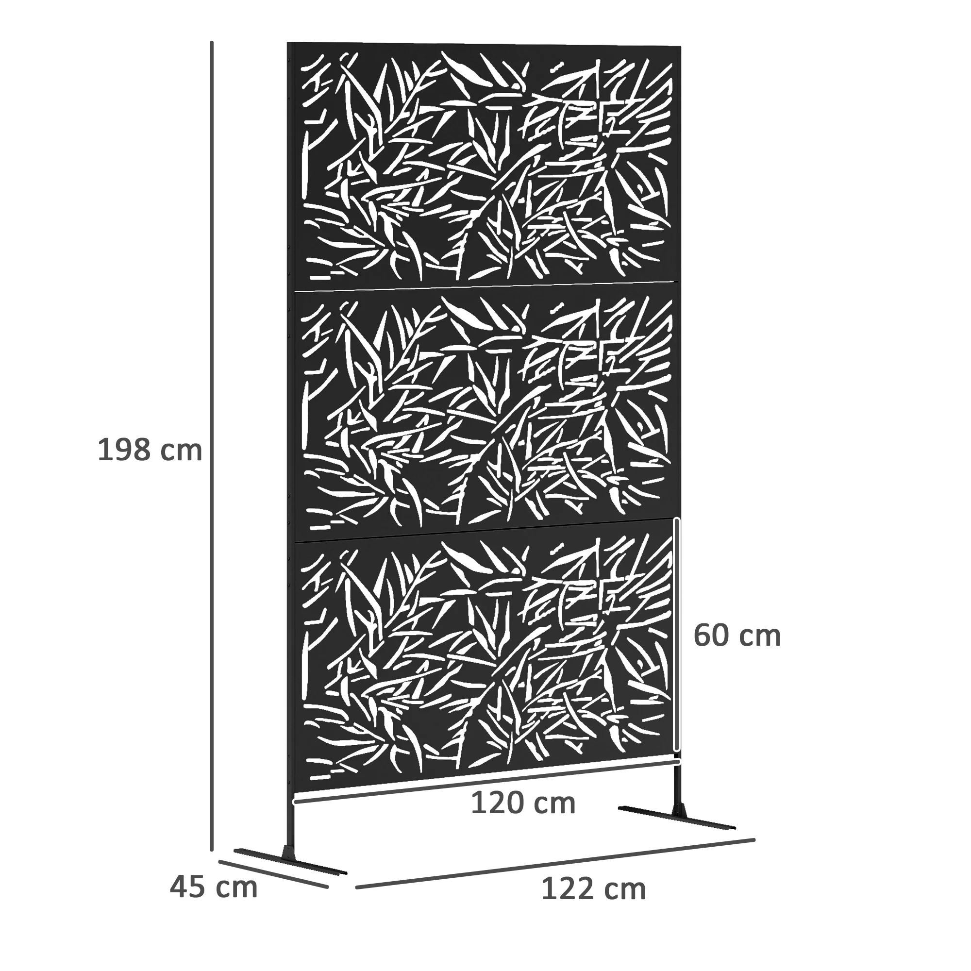 6.5FT Decorative Privacy Screen with Expansion Screws for Garden Pool Hot Tub, Bamboo Style - Image 5
