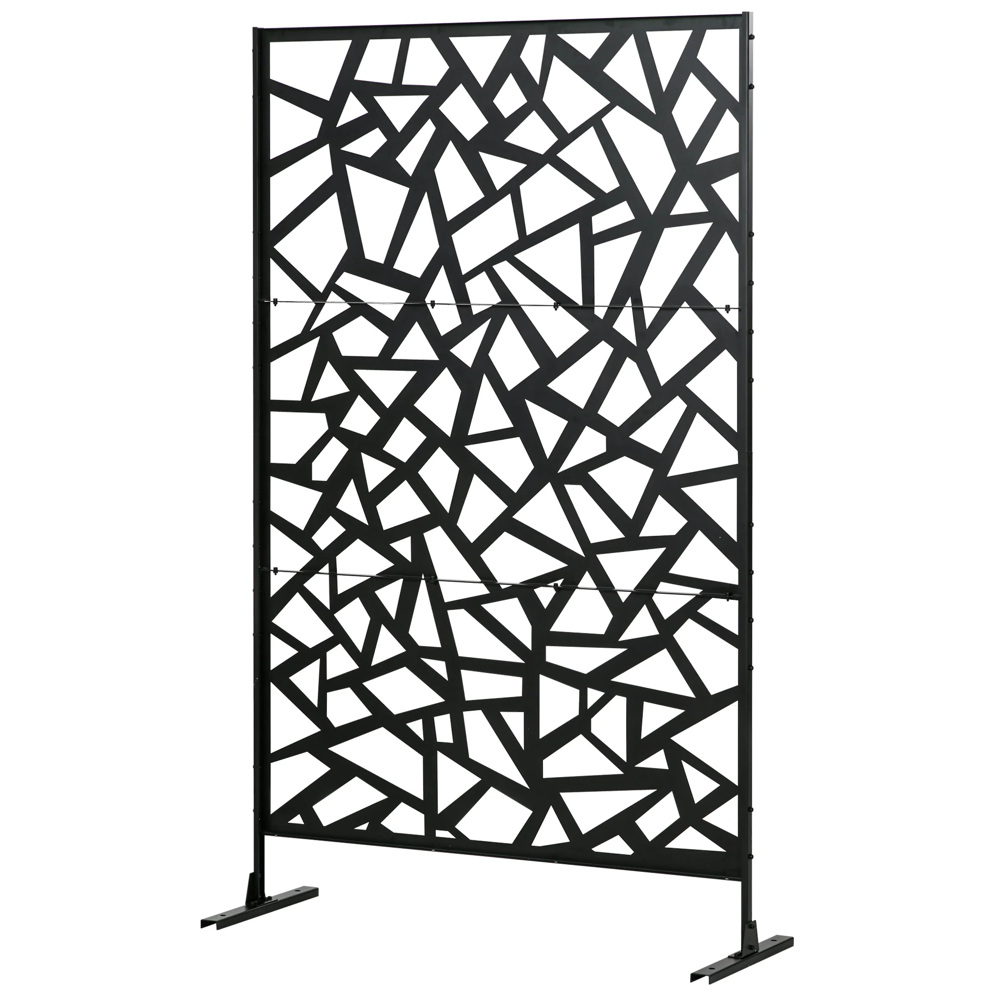 6.5FT Decorative Privacy Screen with Expansion Screws for Garden Pool Hot Tub, Irregular Figure - Image 2
