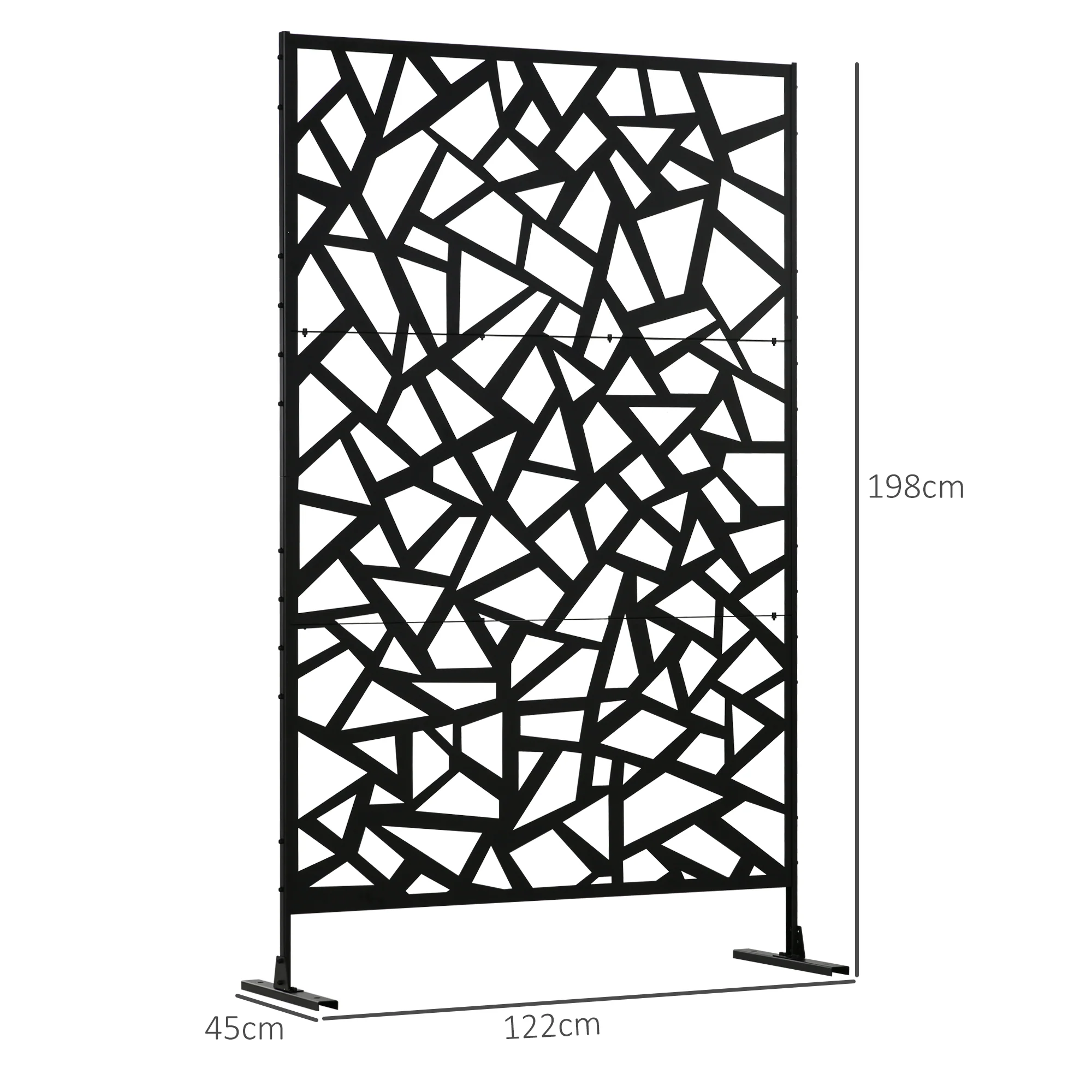 6.5FT Decorative Privacy Screen with Expansion Screws for Garden Pool Hot Tub, Irregular Figure - Image 5
