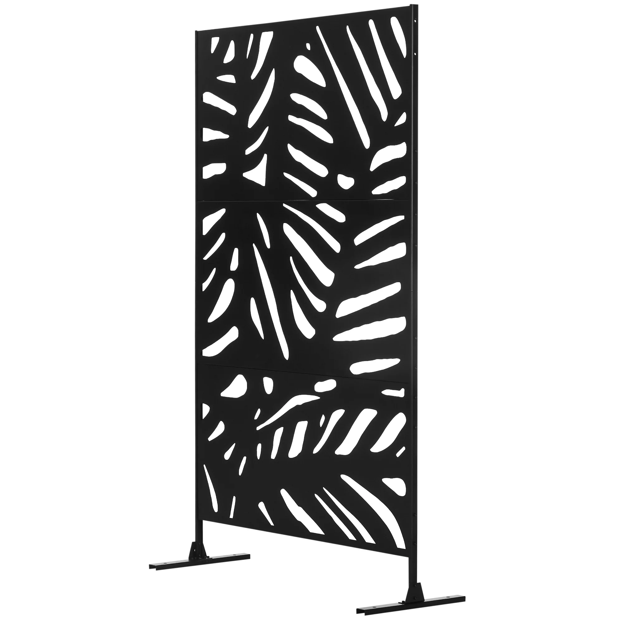 6.5FT Decorative Privacy Screen with Expansion Screws for Garden Pool Hot Tub, Large Leaves Style - Image 2
