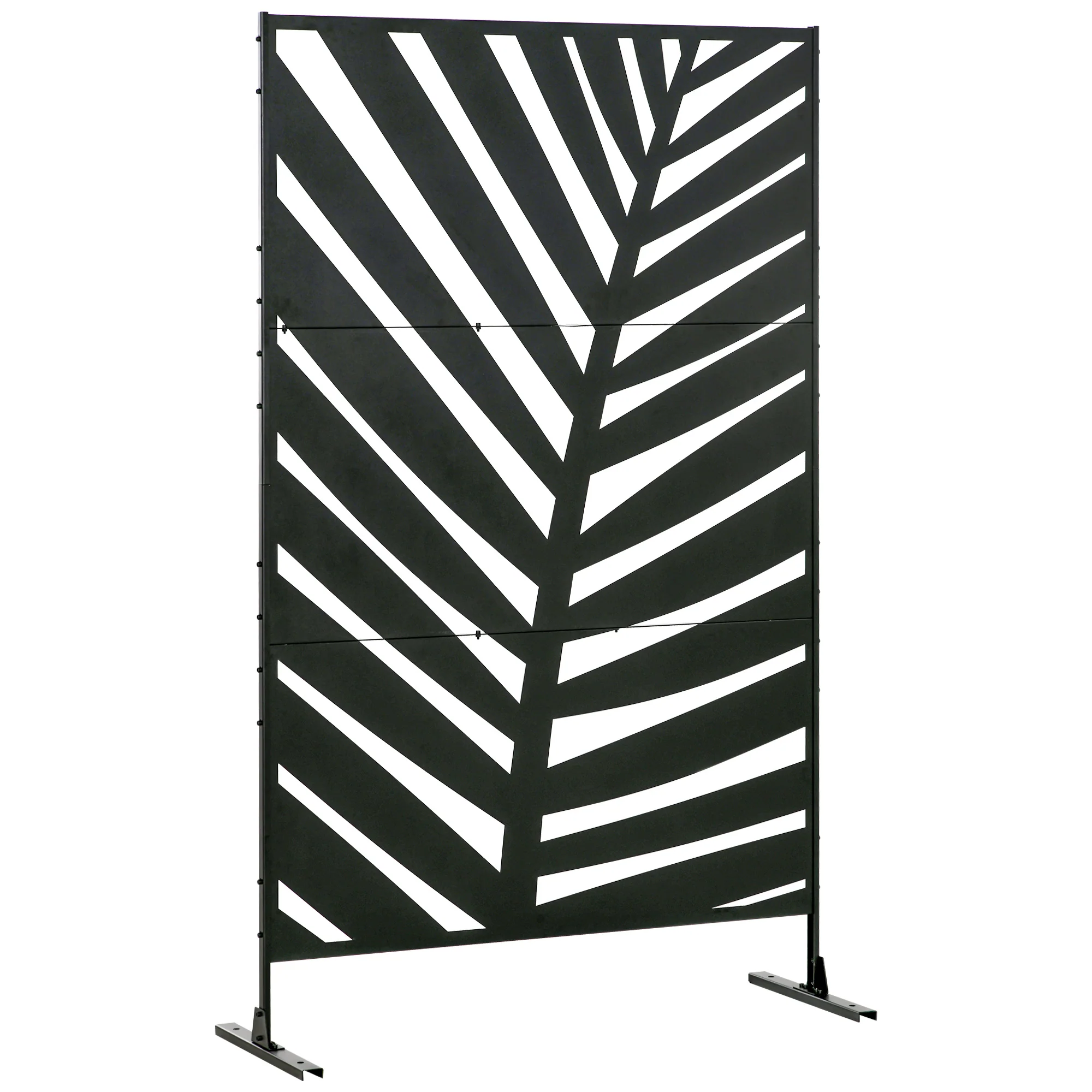 6.5FT Decorative Privacy Screen with Expansion Screws for Garden Pool Hot Tub, Banana Leaf Style - Image 12