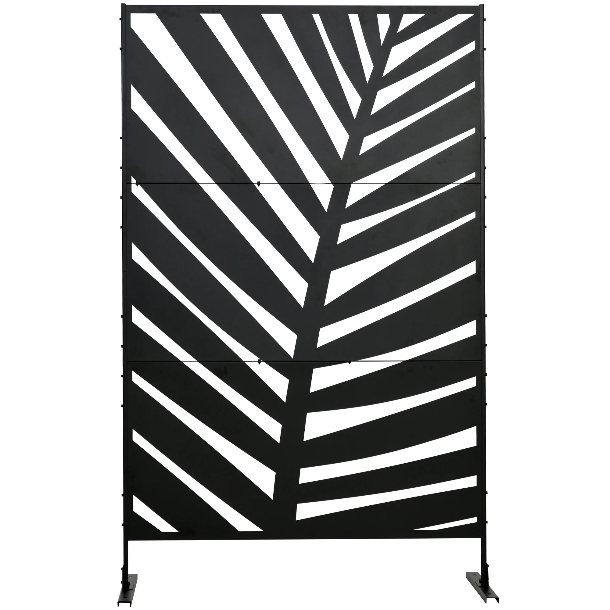 6.5FT Decorative Privacy Screen with Expansion Screws for Garden Pool Hot Tub, Banana Leaf Style - Image 9