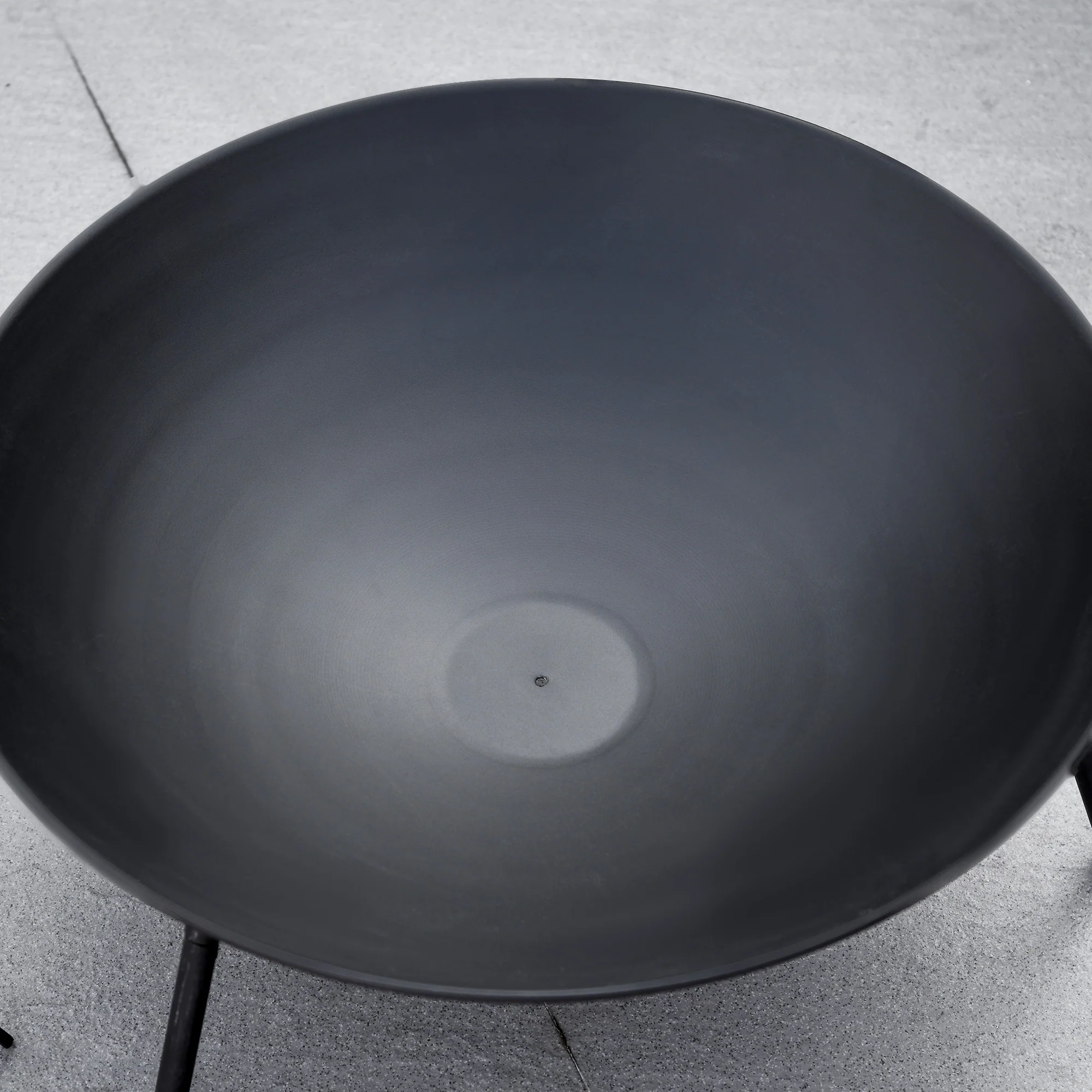 Dia. 47 x 21 cm Portable Outdoor Fire Pit with Poker, Black - Image 9