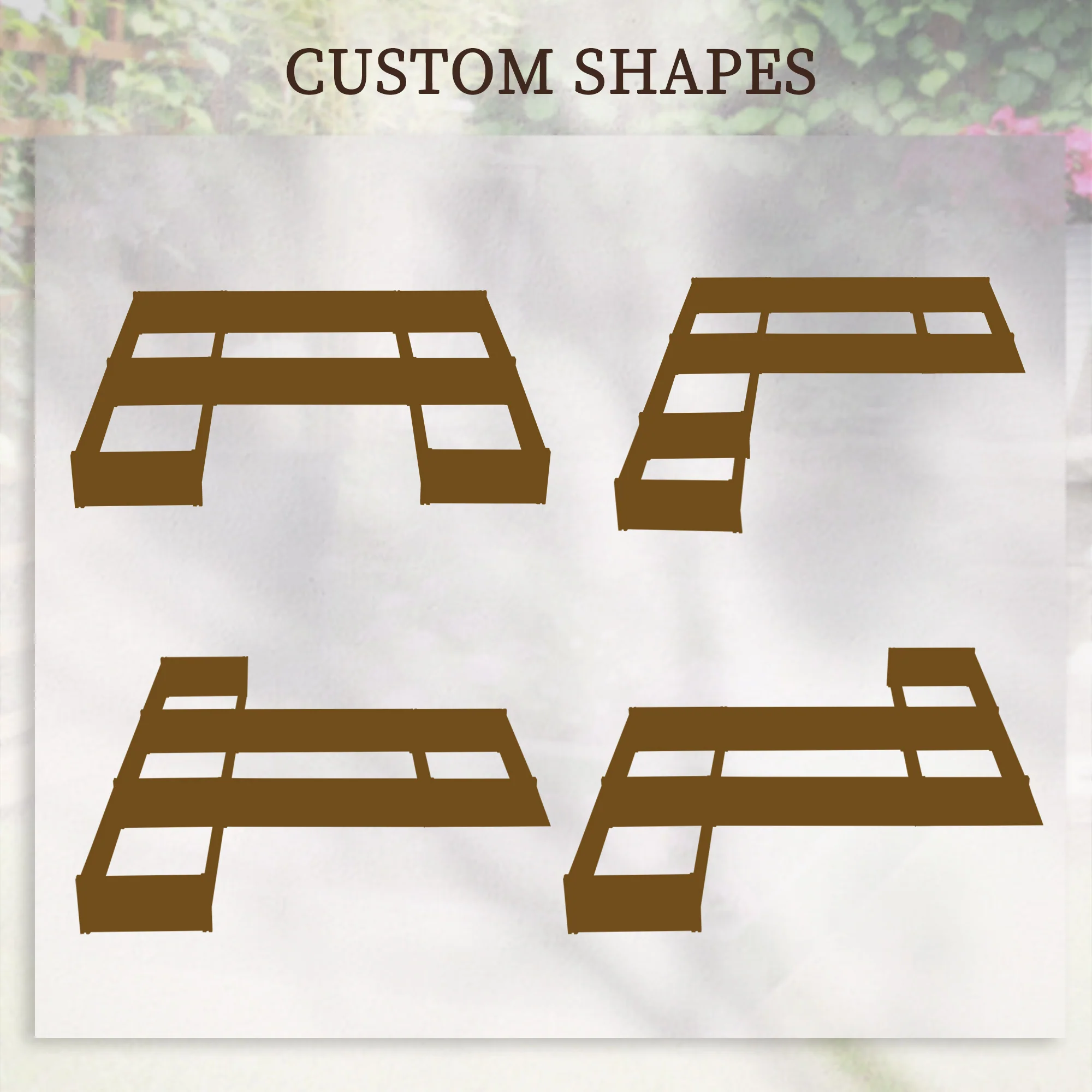 DIY 5-Box Wooden Raised Garden Bed Kit with Open Bottom, Brown - Image 6