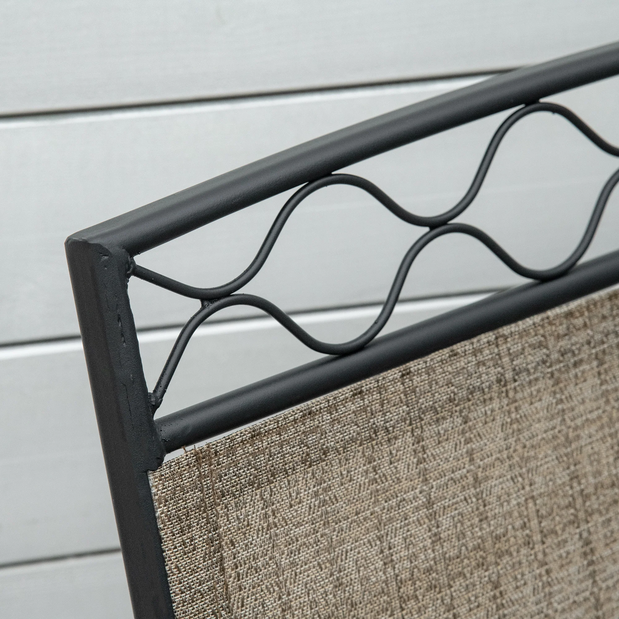 Double Outdoor Glider Chair, 2 Seater Patio Rocking Chairs, Swing Bench with Tempered Glass Table, Breathable Mesh Fabric for Backyard, Garden, Porch, Brown - Image 11