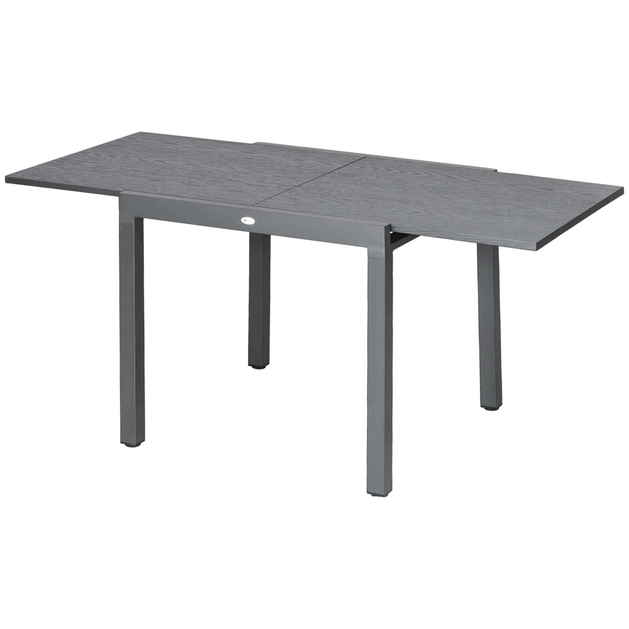 31.5"-63" Extendable Outdoor Dining Table for 4-6 with Aluminium Frame, Dark Grey - Image 2
