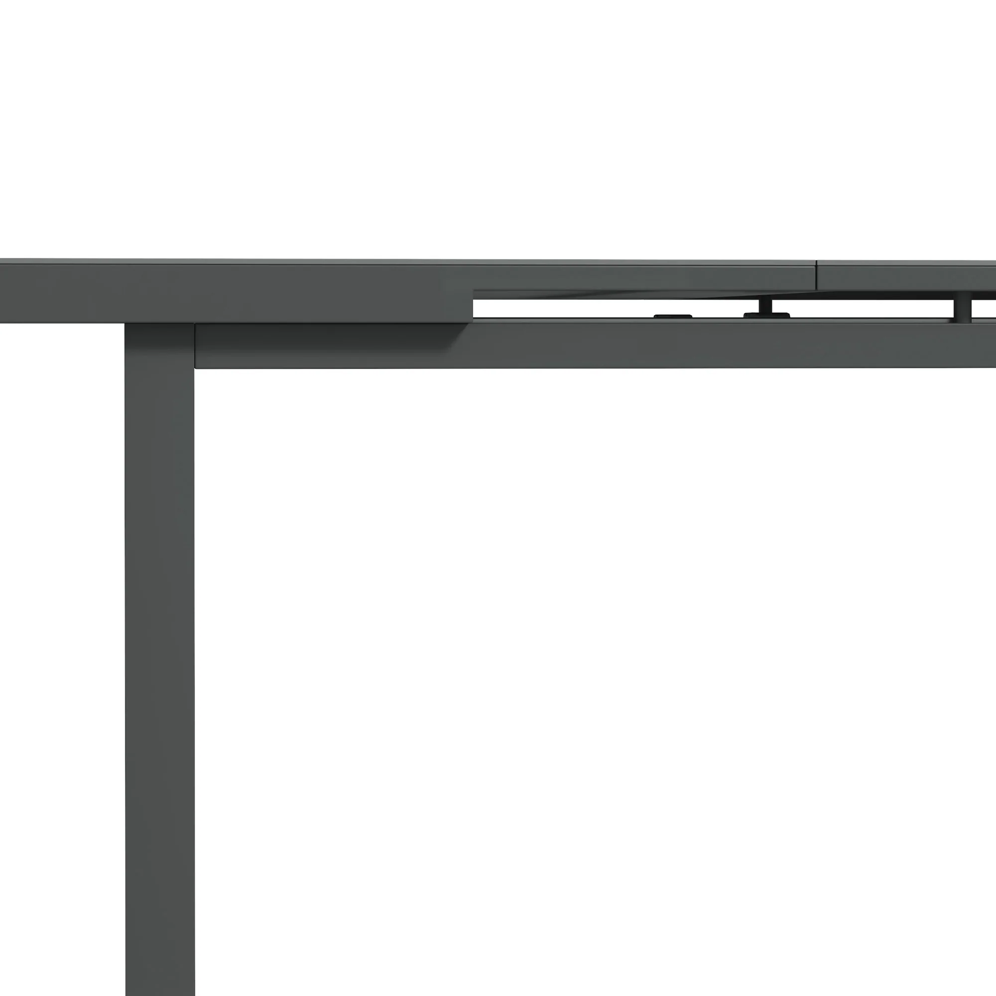 Extending Outdoor Dining Table for 6-8 with Aluminium Frame, for Garden, Lawn, Charcoal Grey - Image 10