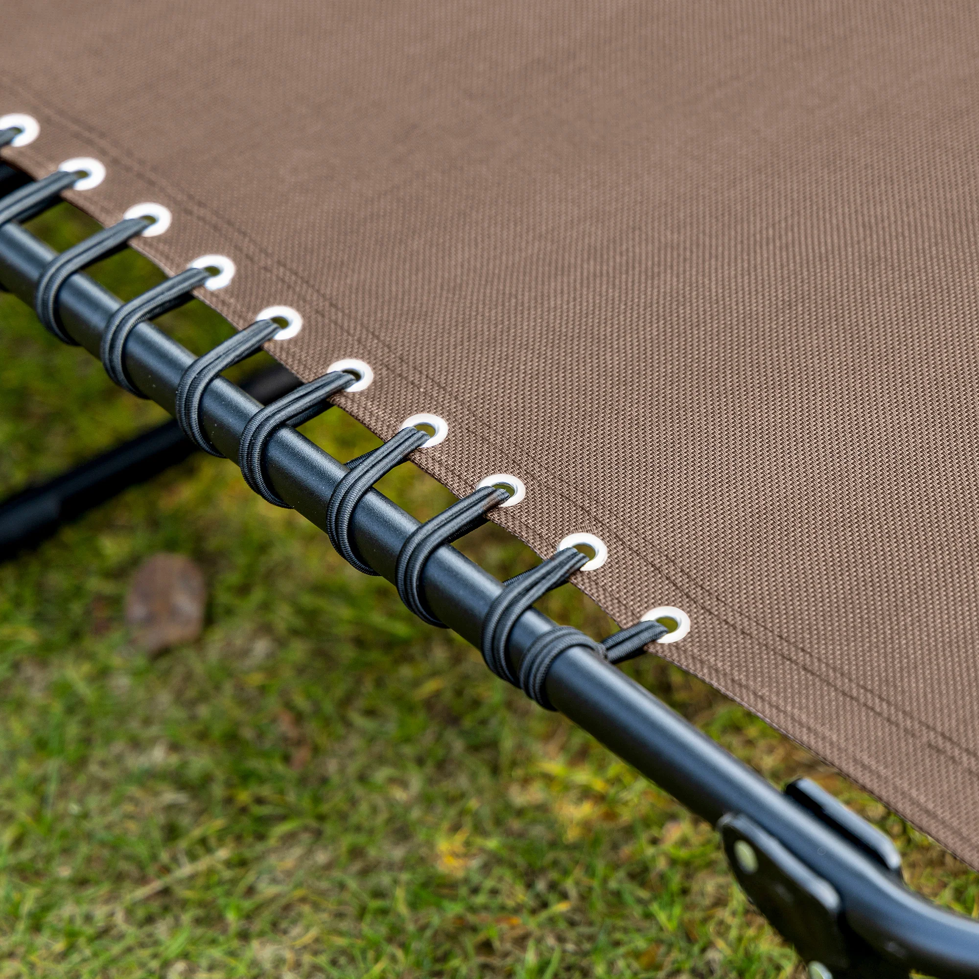 Folding Lounge Chair with Adjustable Backrest and Pillow, Brown - Image 11