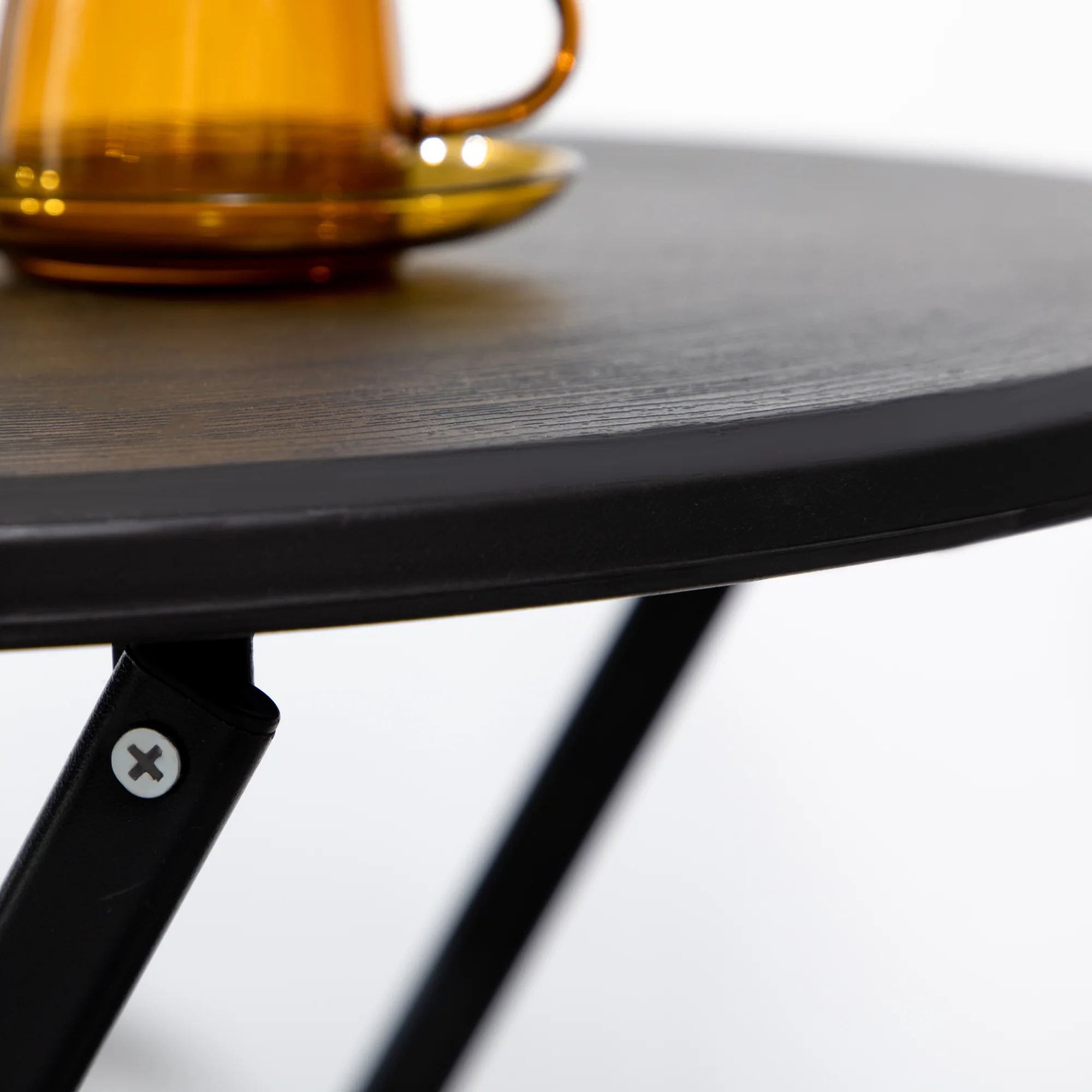 23.6" Folding Outdoor Coffee Table with HDPE Top, Dark Grey - Image 11