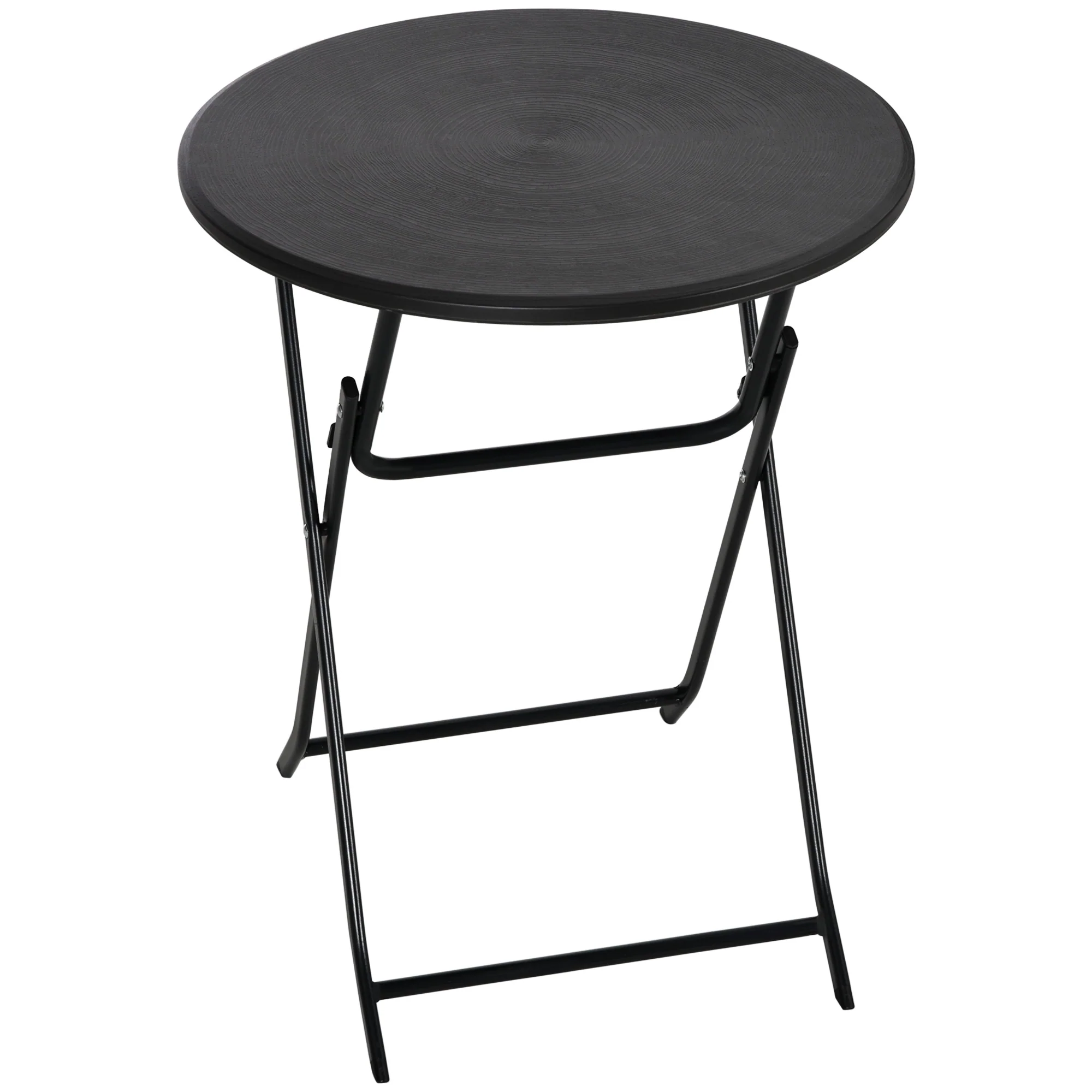 23.6" Folding Outdoor Coffee Table with HDPE Top, Dark Grey - Image 12