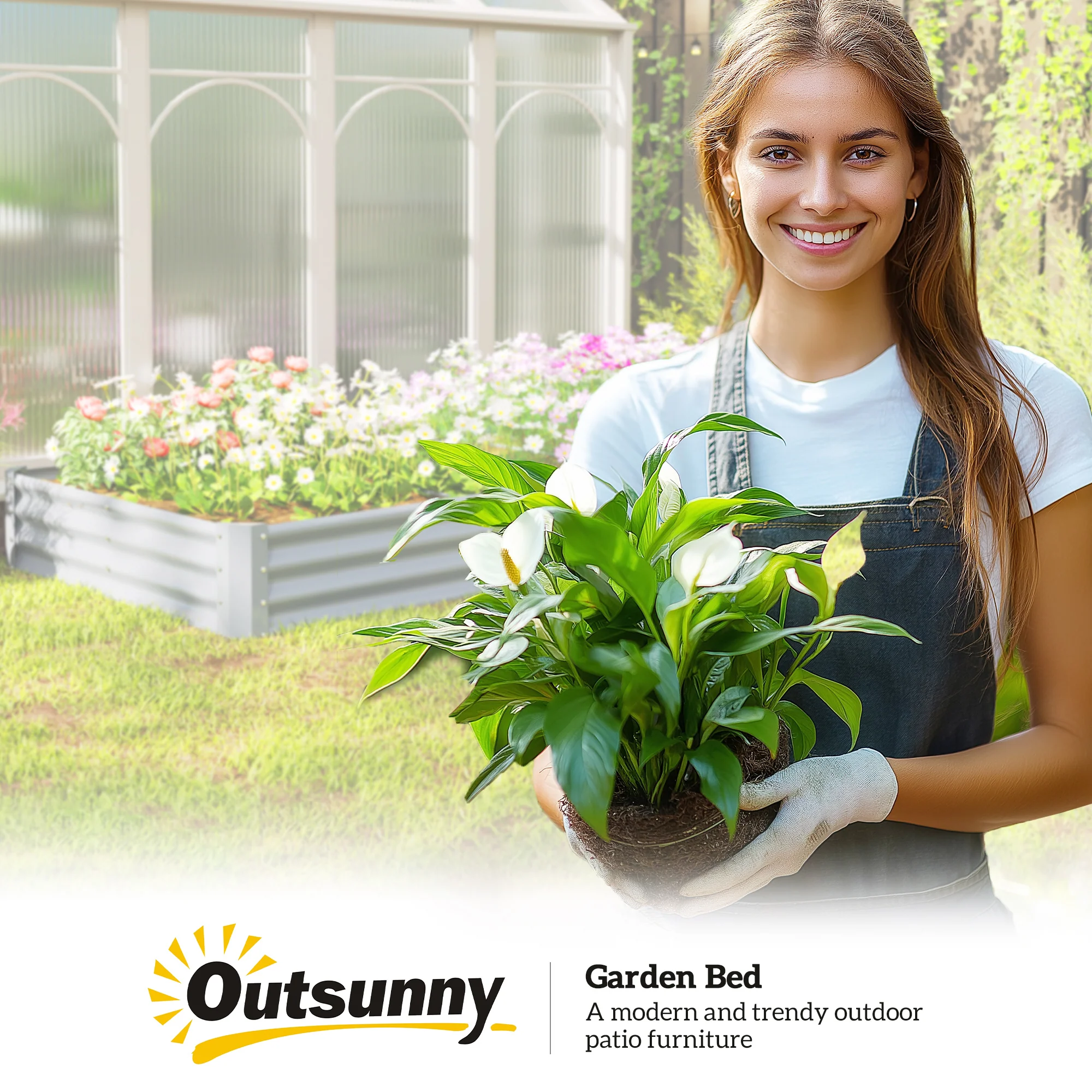 12' x 4' x 1' Galvanized Raised Garden Bed with Open Bottom, Silver - Image 11