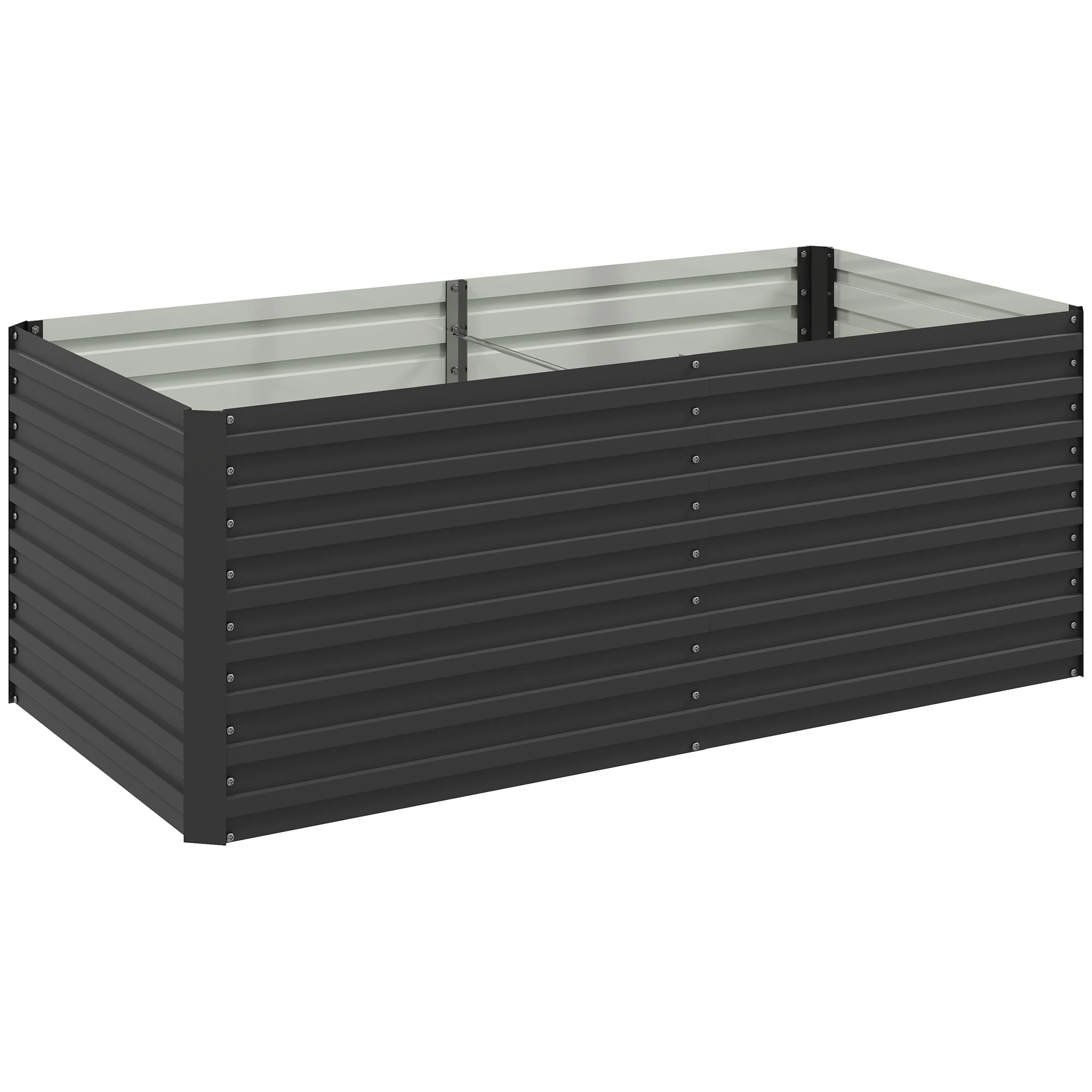 5' x 3' x 2' Large Galvanized Raised Garden Bed with Deep Design, Dark Grey - Image 12